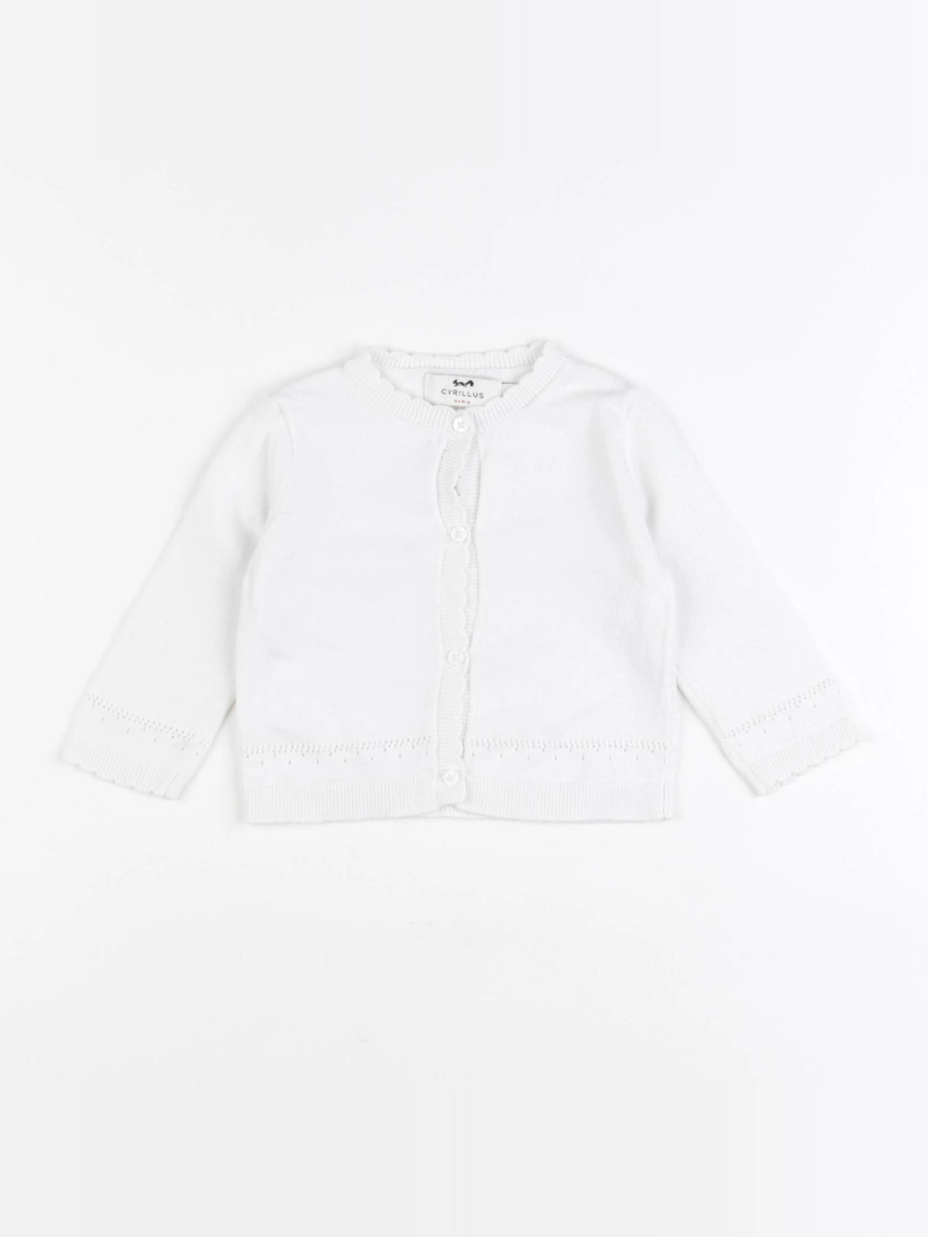 Cyrillus - gilet blanc - 6 mois