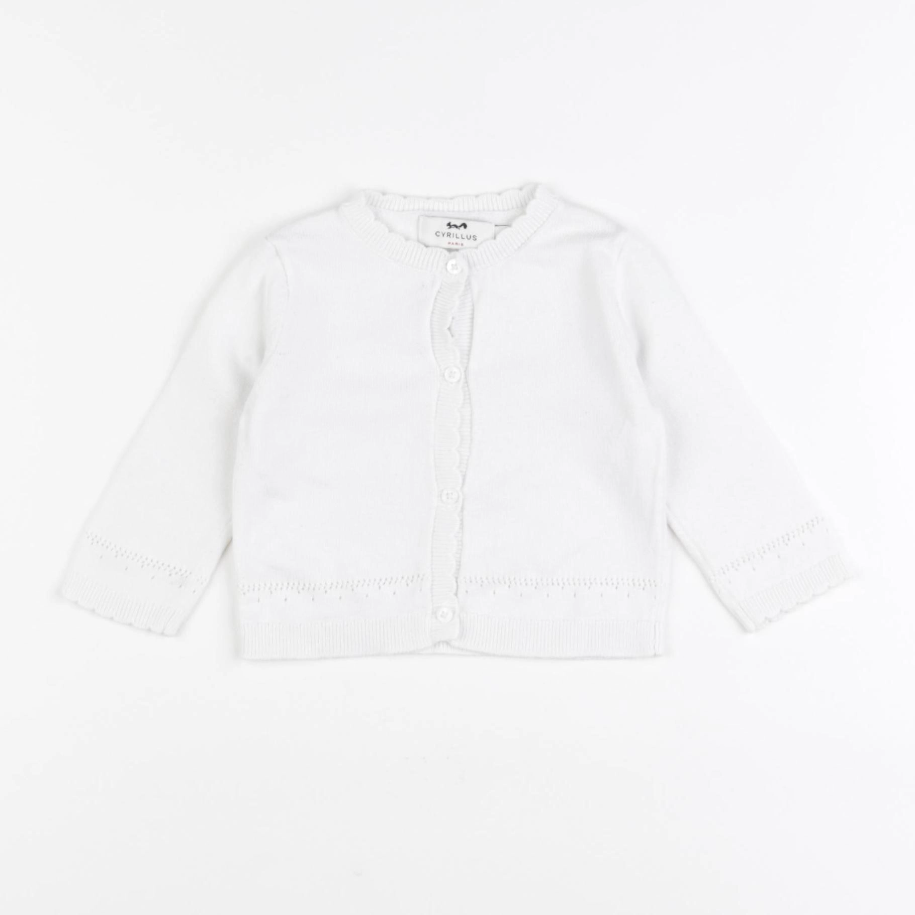 Cyrillus - gilet blanc - 6 mois