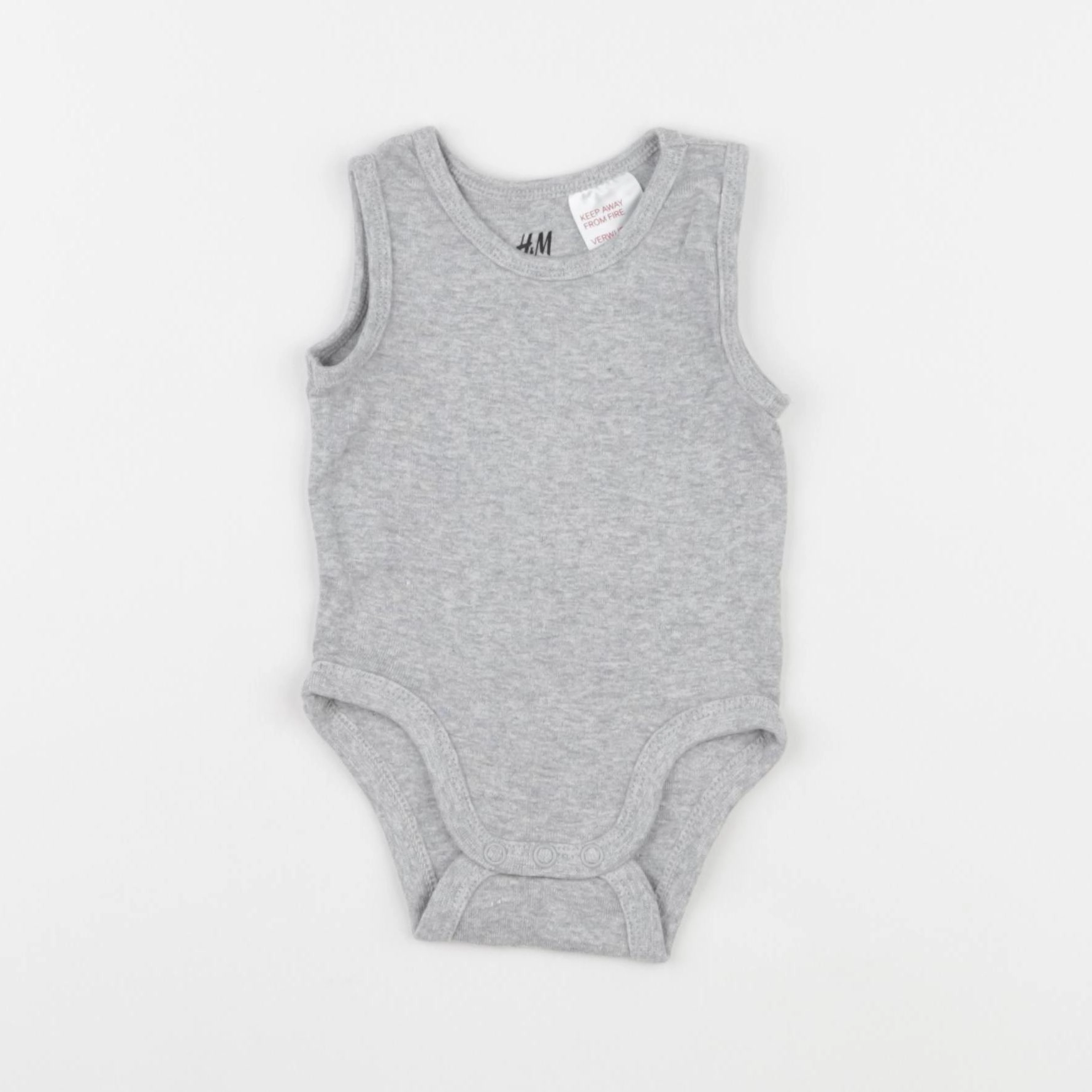 H&M - body gris - 1/3 mois