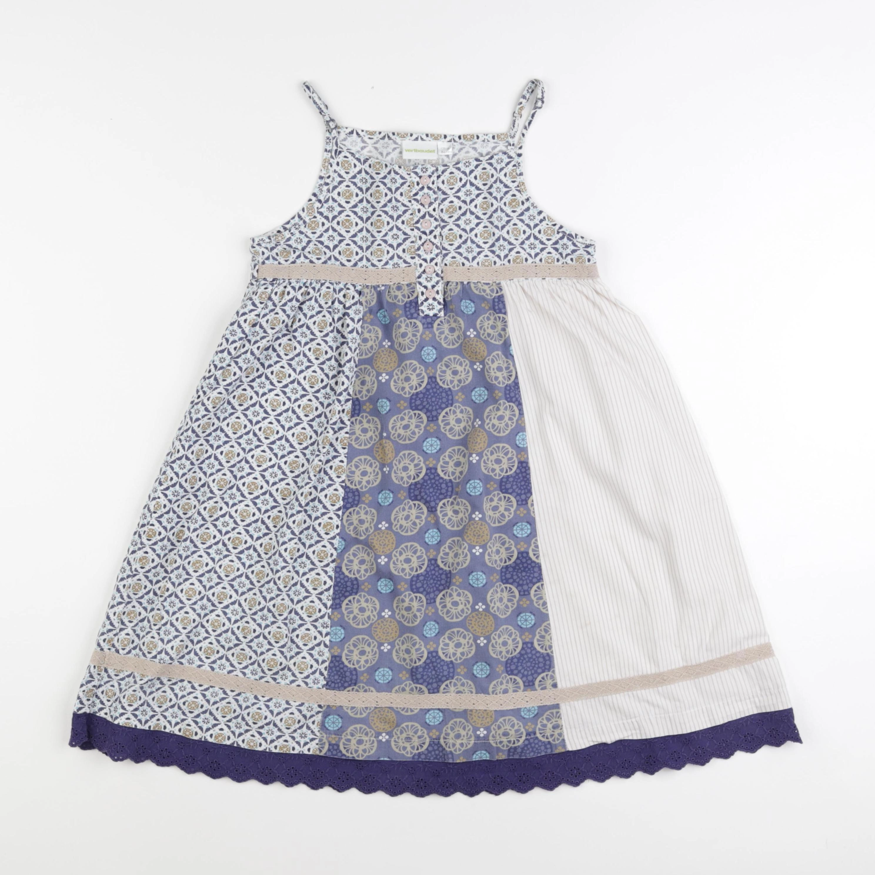 Vertbaudet - robe multicolore - 8 ans