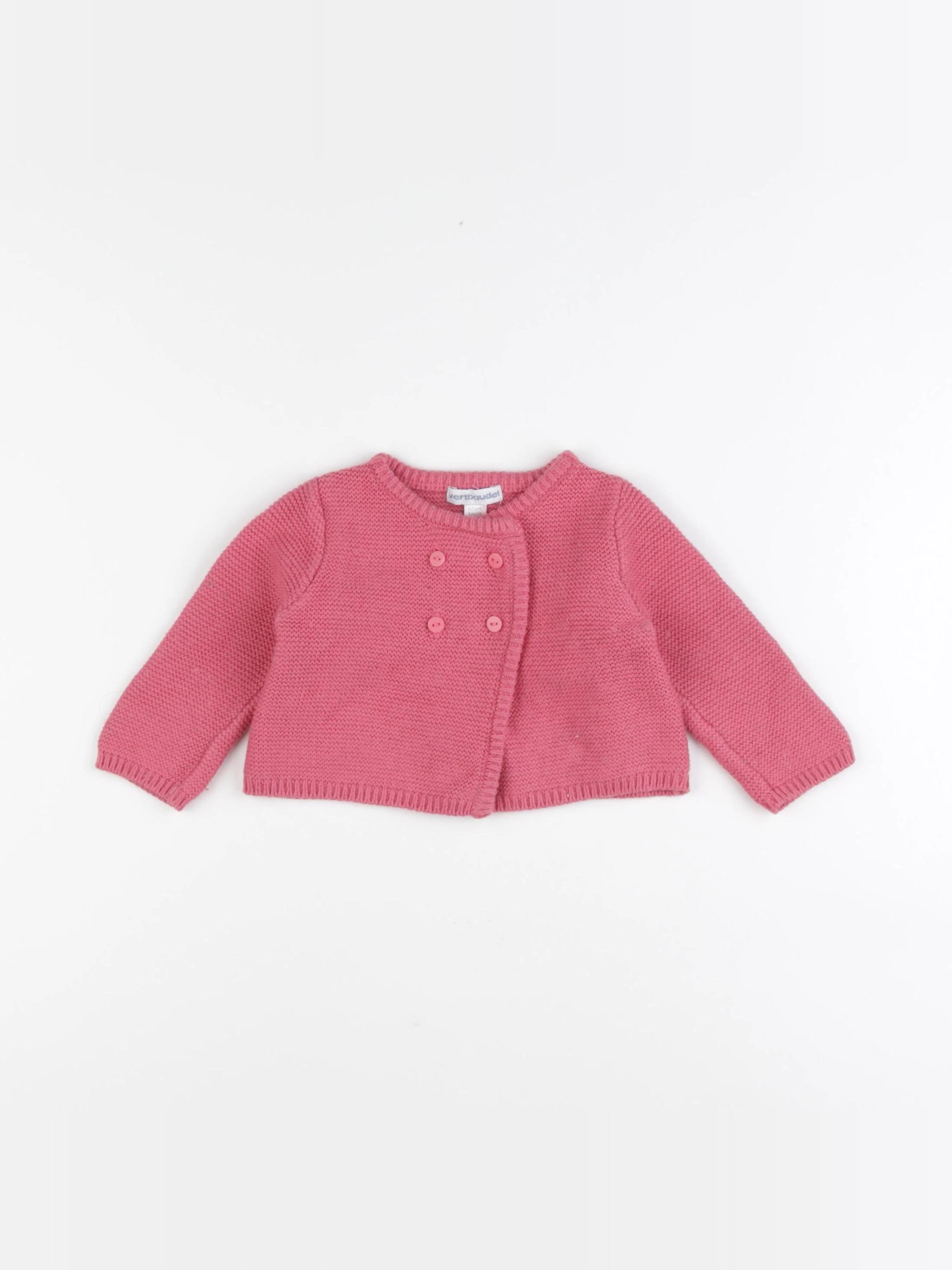 Vertbaudet - gilet rose - 6 mois