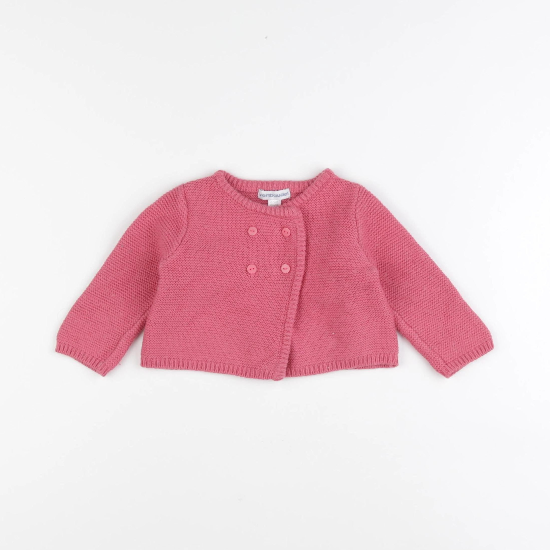 Vertbaudet - gilet rose - 6 mois