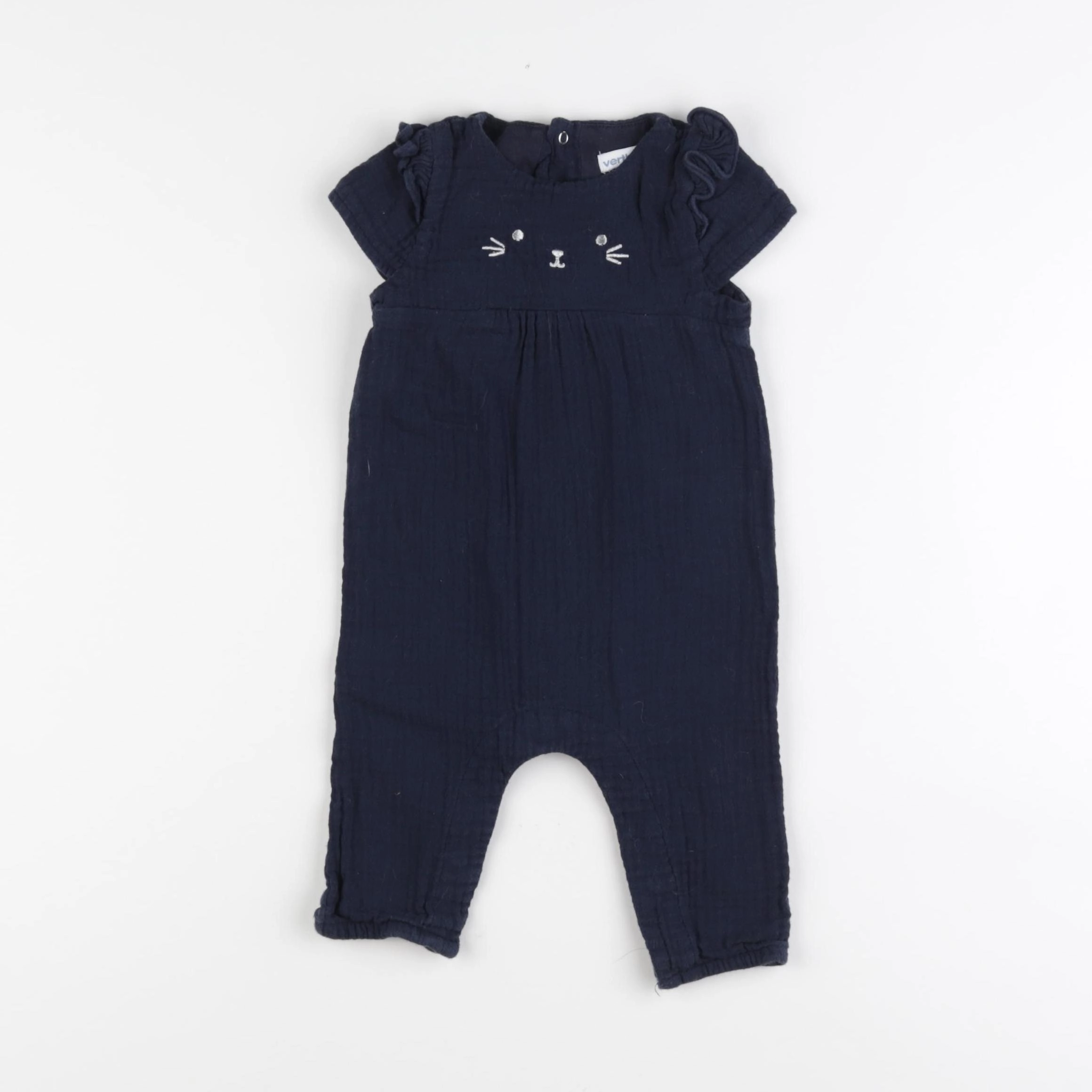 Vertbaudet - combinaison bleu - 6 mois