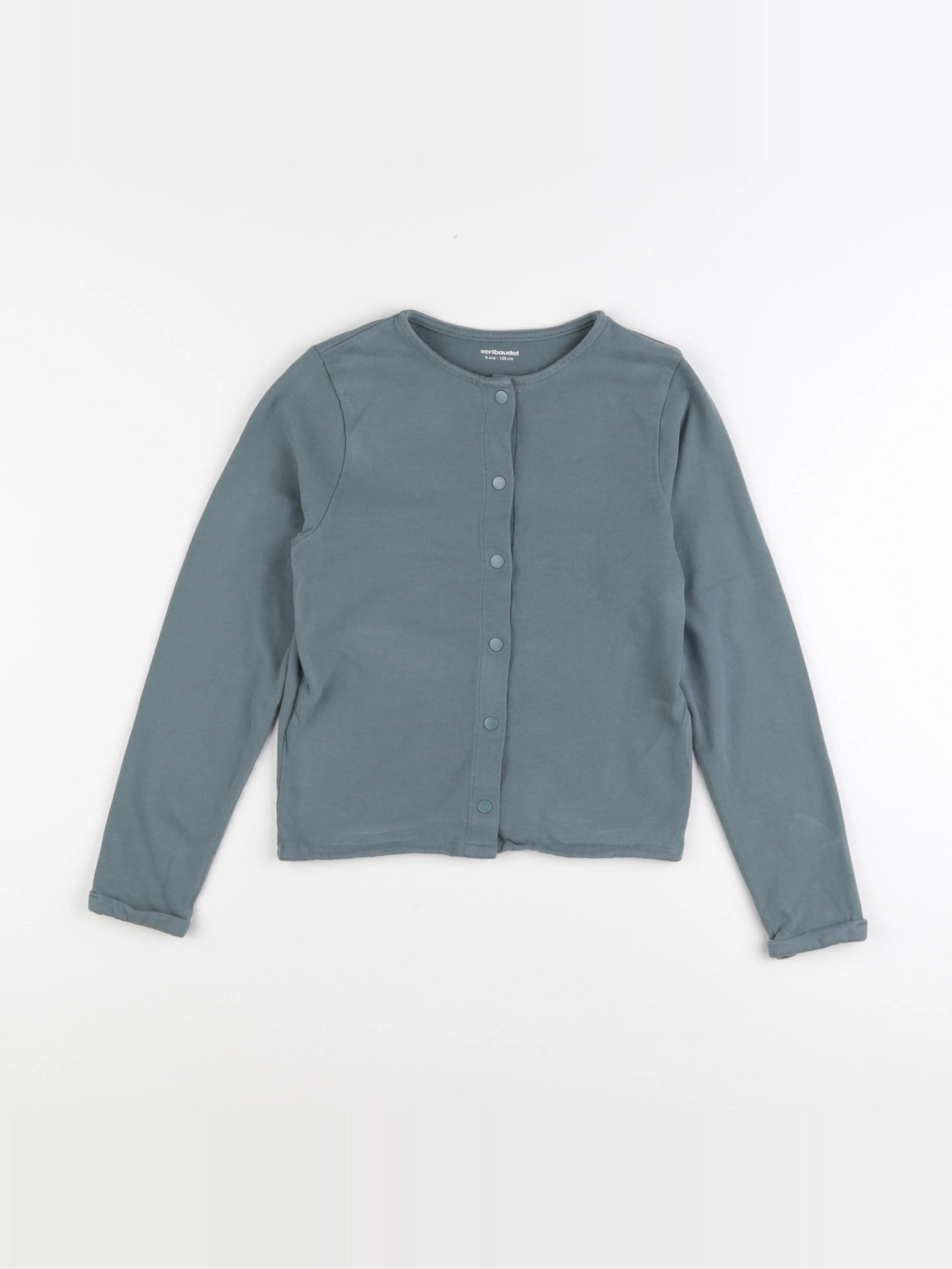 Vertbaudet - sweat vert - 8 ans