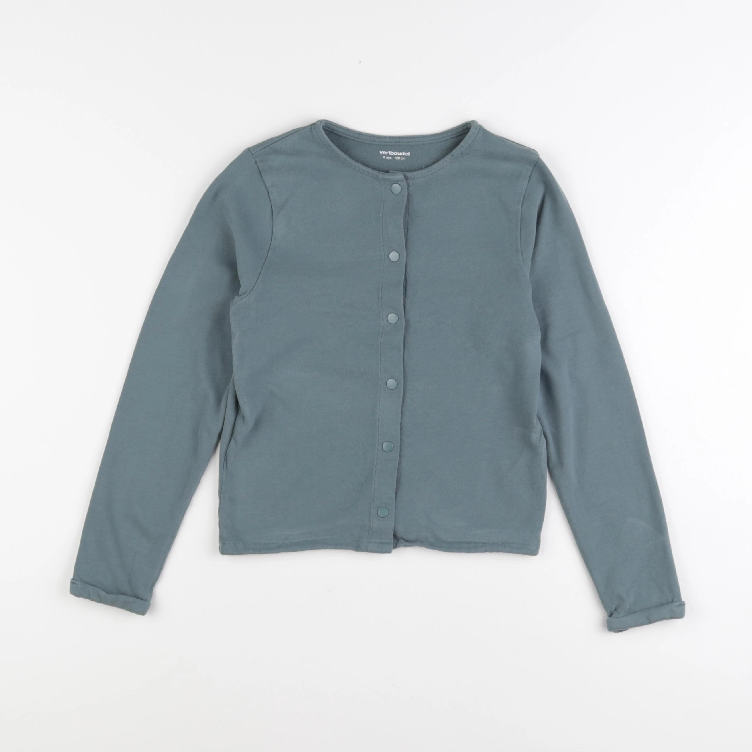 Vertbaudet - sweat vert - 8 ans