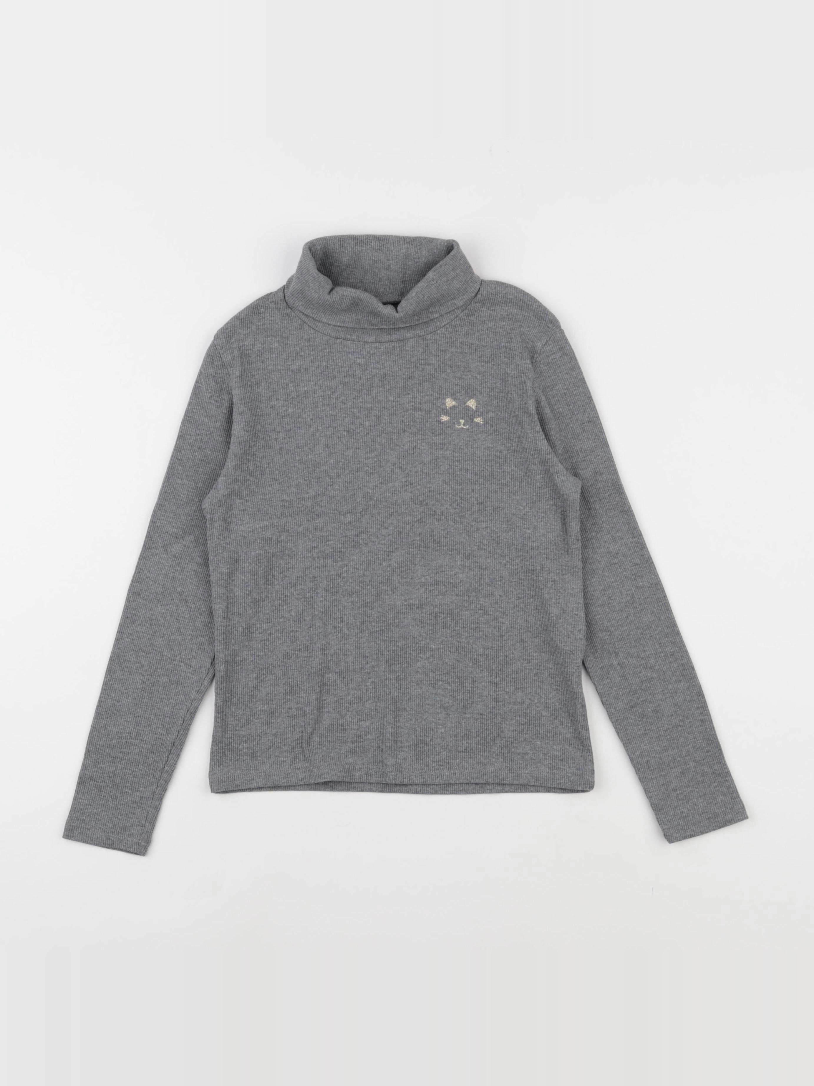 Vertbaudet - sous-pull gris - 8 ans