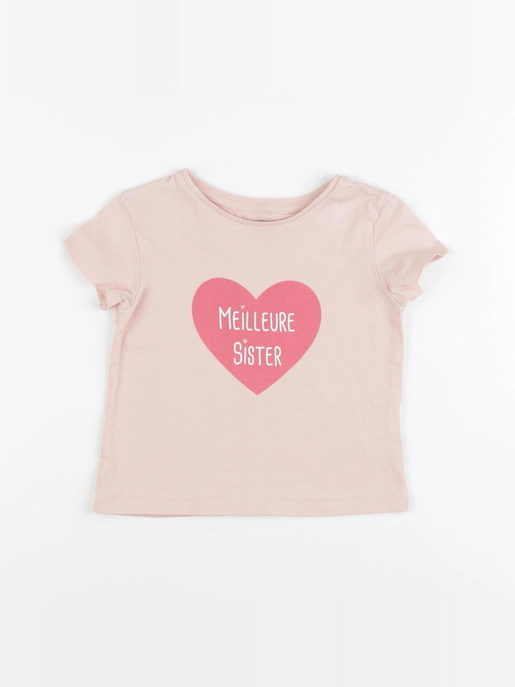 Vertbaudet - tee-shirt rose - 3 ans