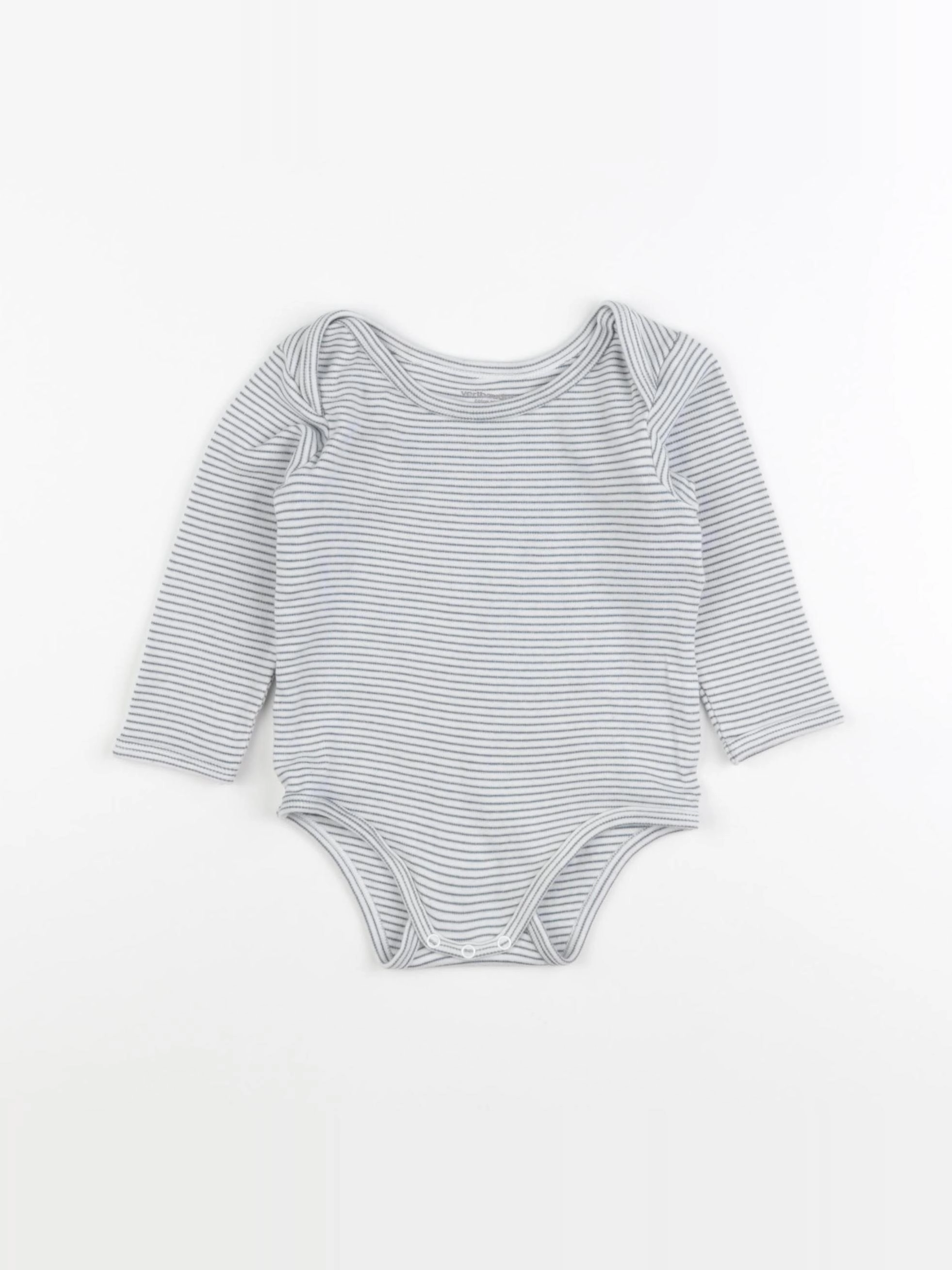 Vertbaudet - body blanc, bleu - 24 mois