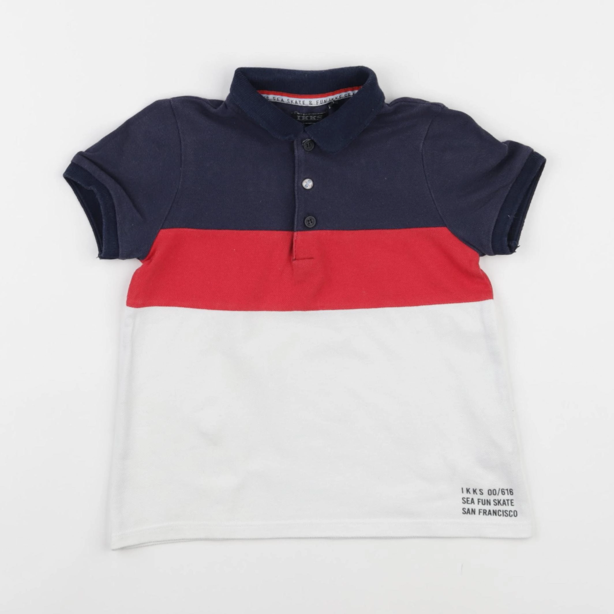 IKKS - polo bleu - 4 ans