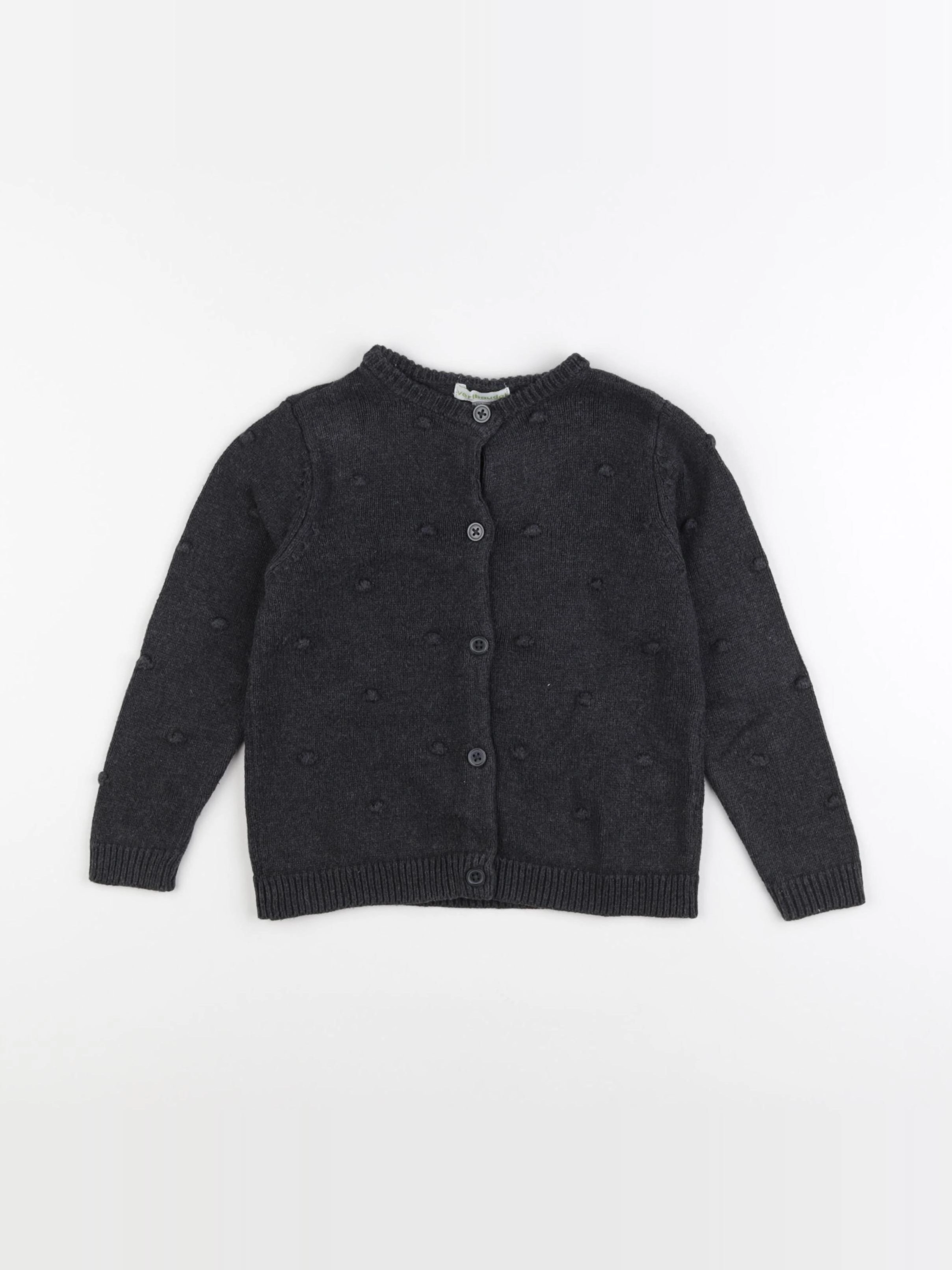 Vertbaudet - gilet gris - 5 ans