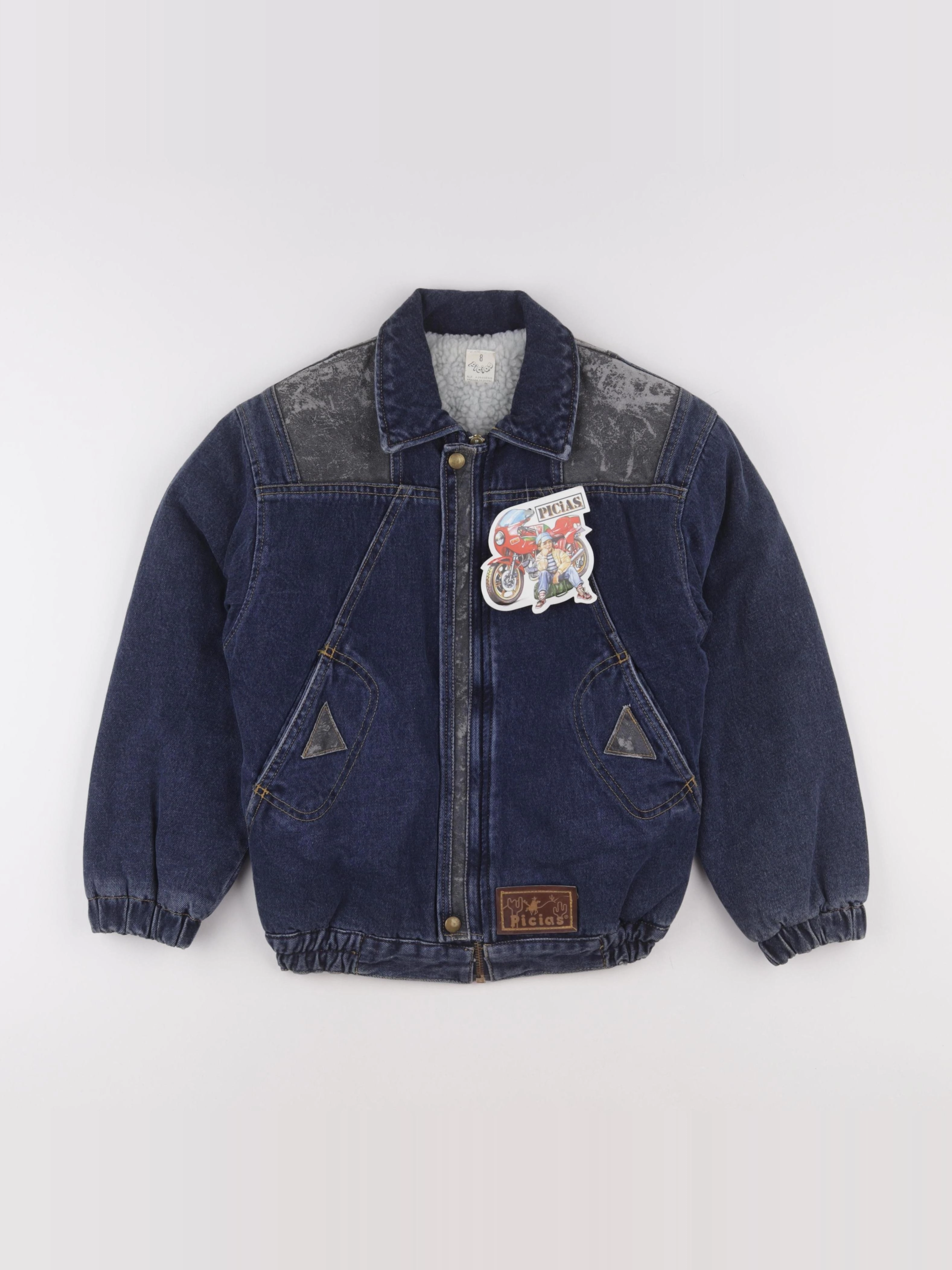 Vintage - veste doublé bleu - 8 ans
