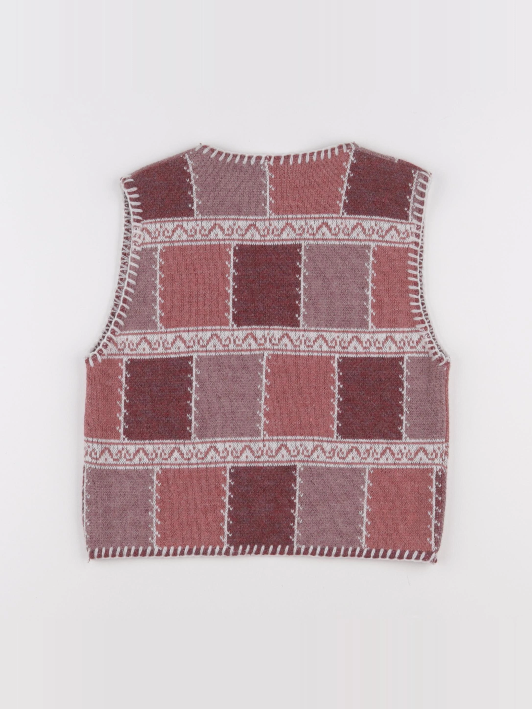 Vintage - pull rose - 6 ans