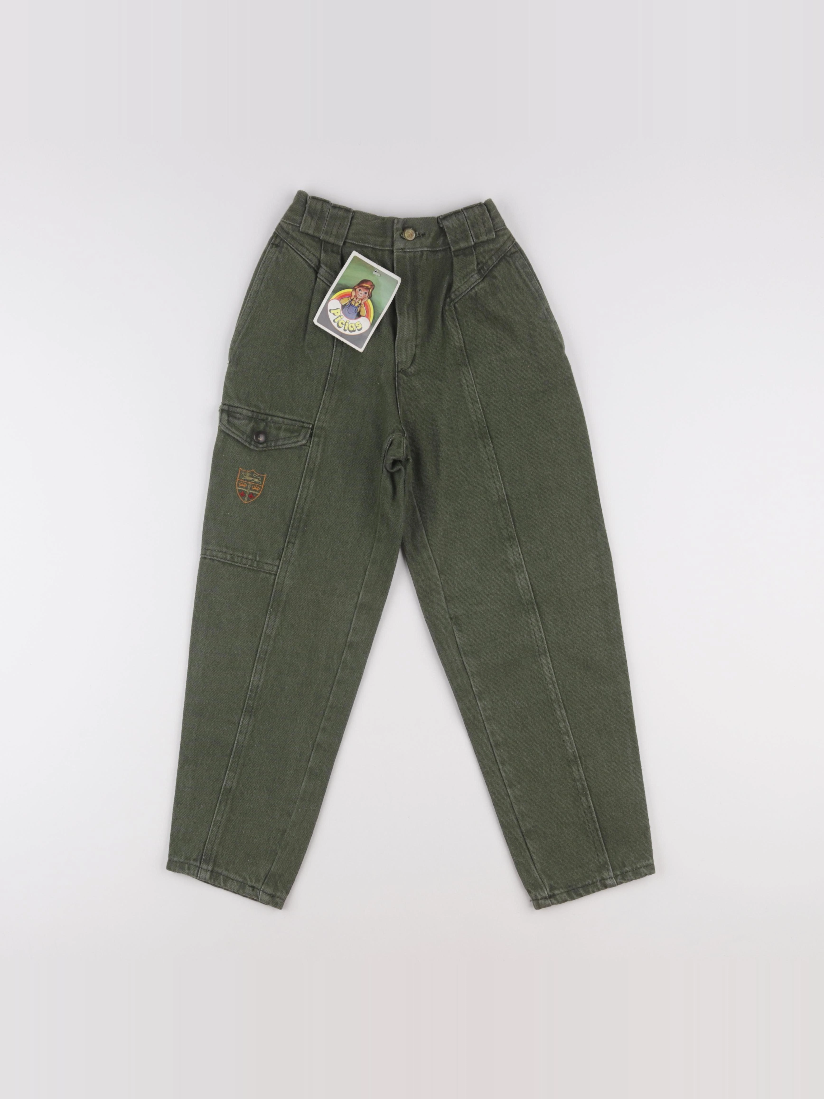 Vintage - jean vert - 7 ans