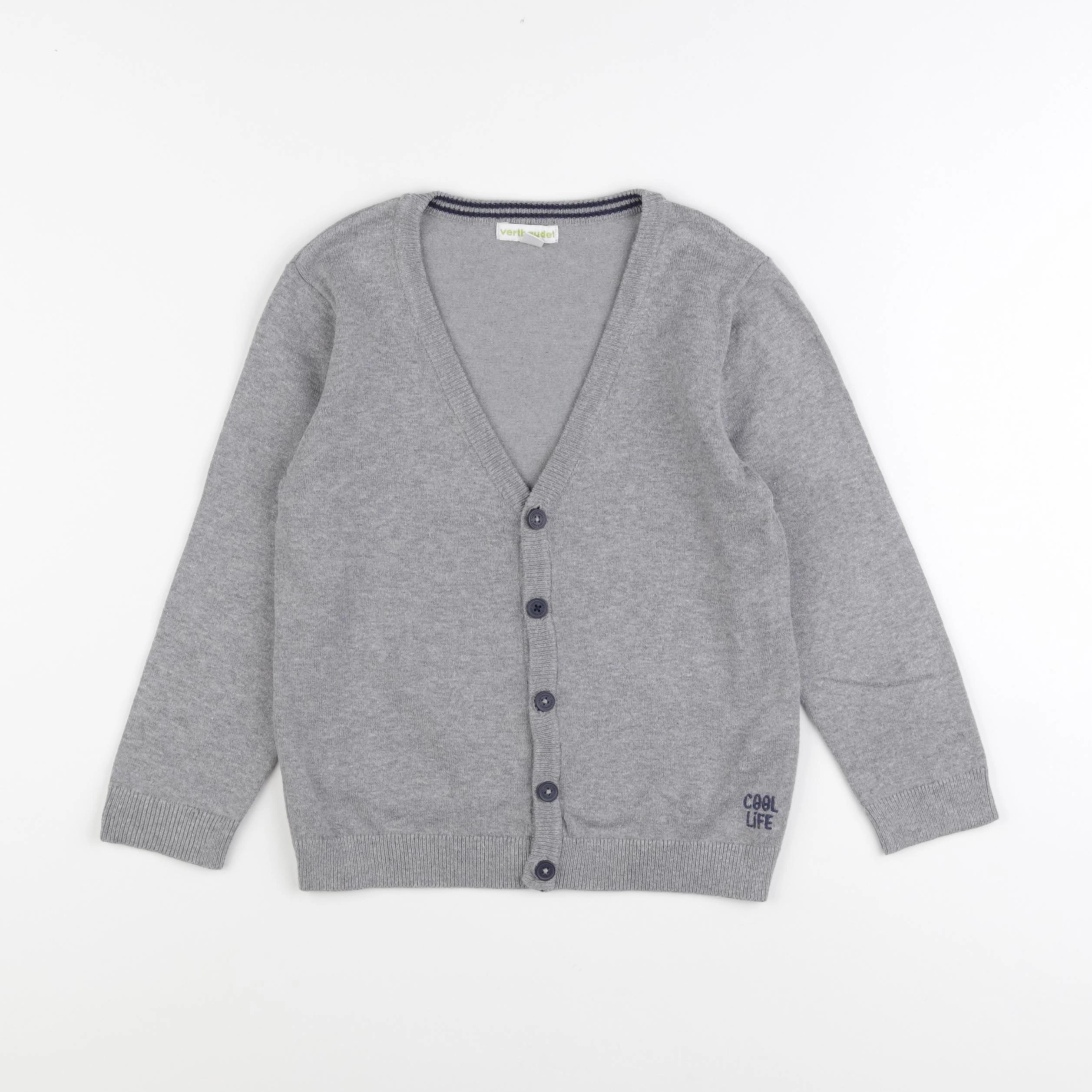 Vertbaudet - gilet gris - 5 ans