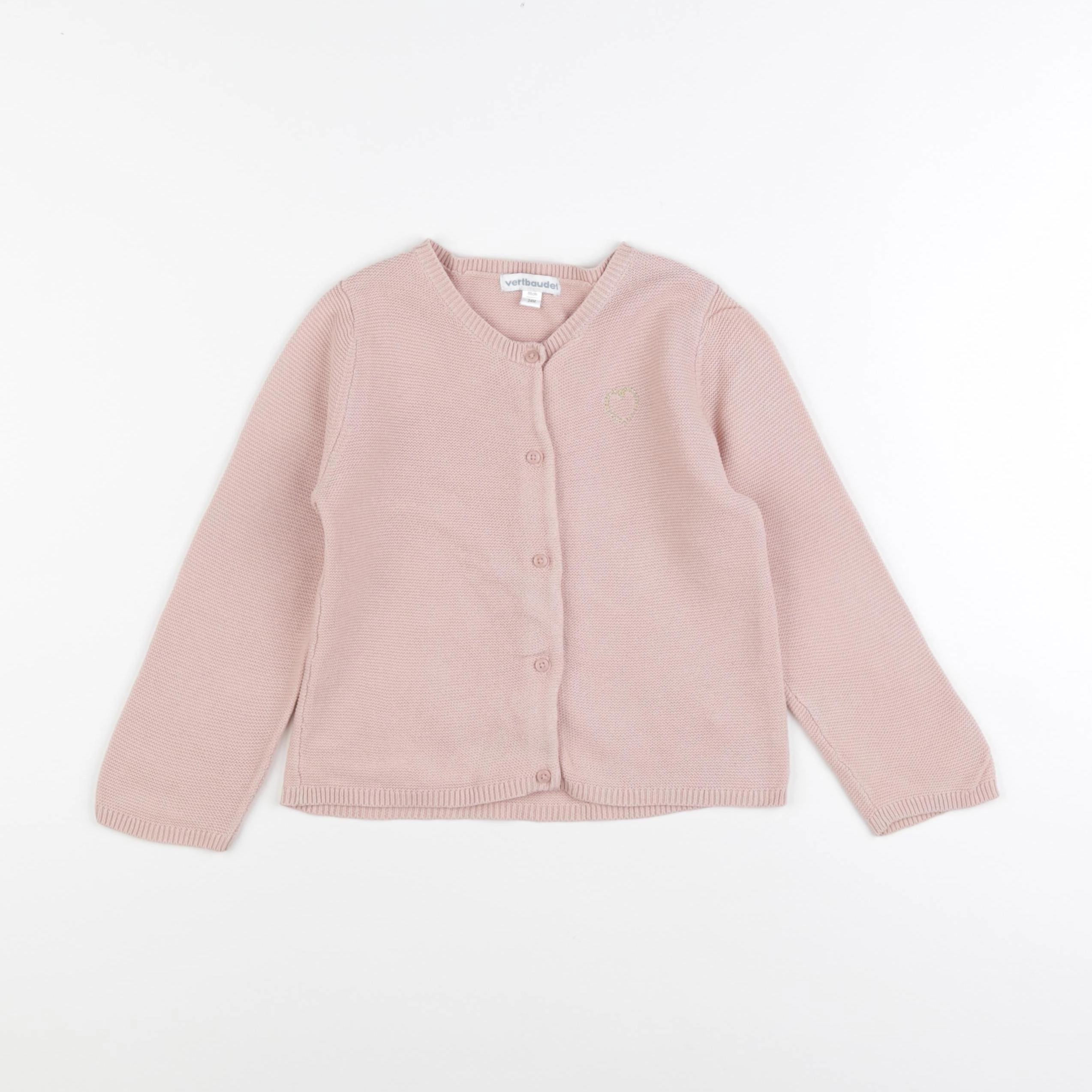 Vertbaudet - gilet rose - 24 mois
