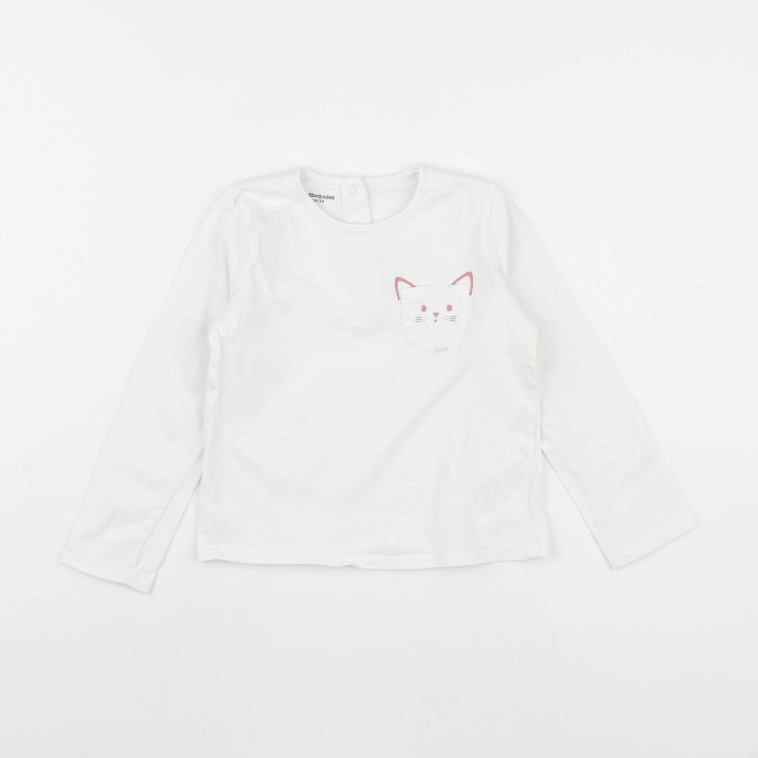Vertbaudet - tee-shirt blanc - 3 ans