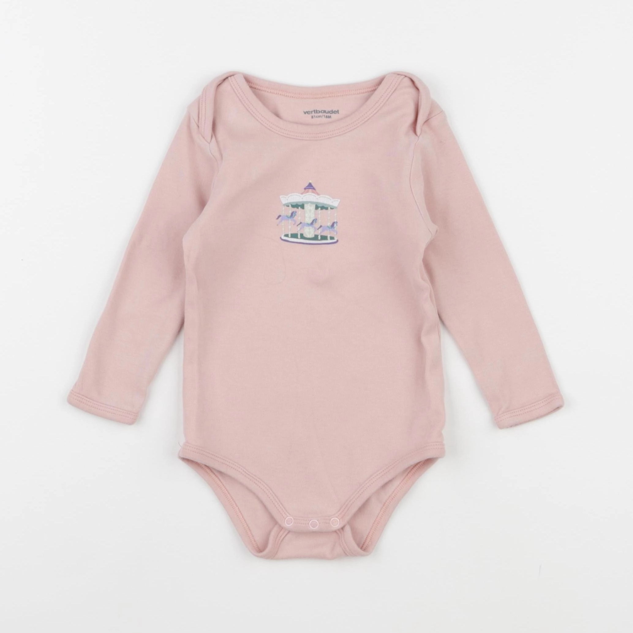 Vertbaudet - body rose - 18 mois