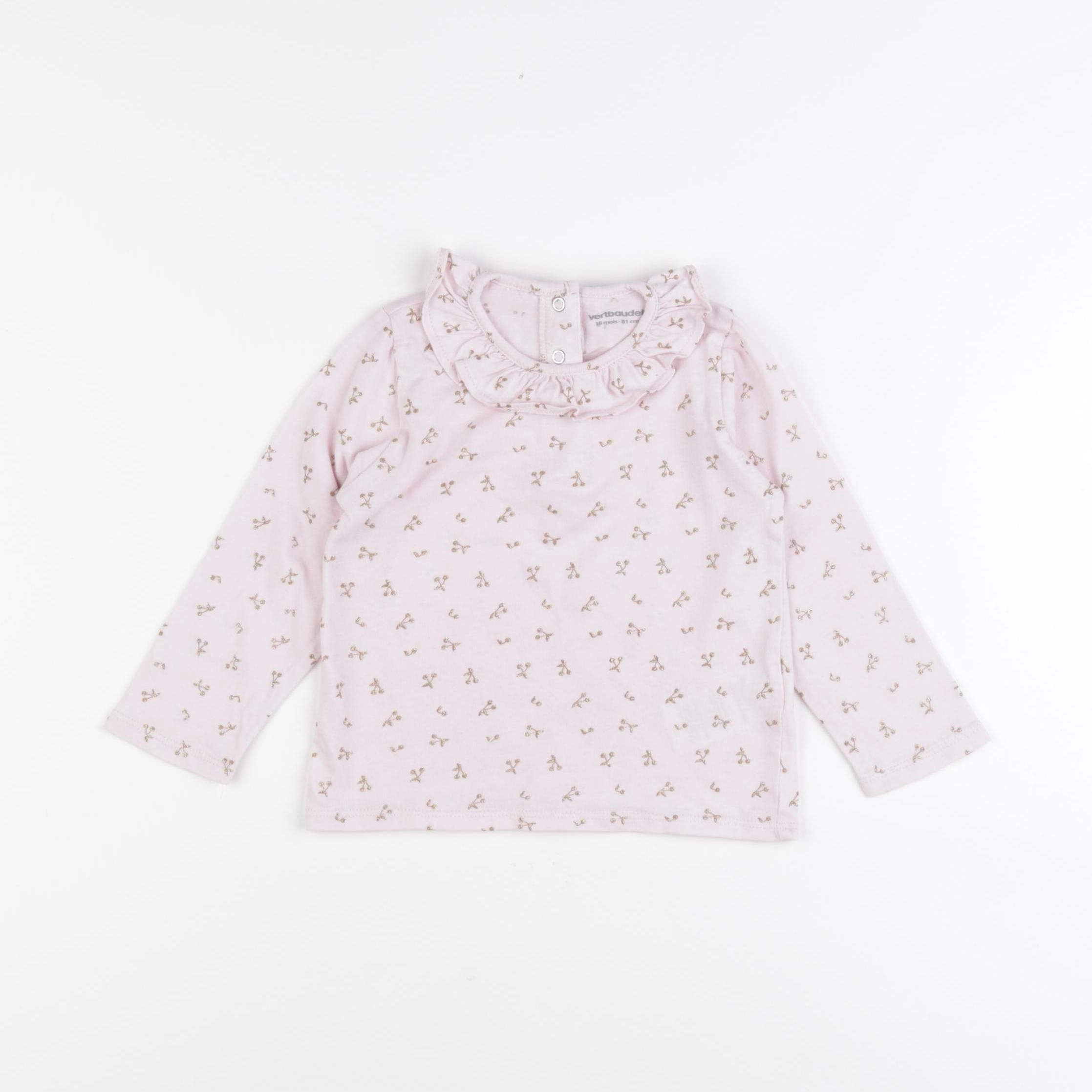 Vertbaudet - tee-shirt rose - 18 mois