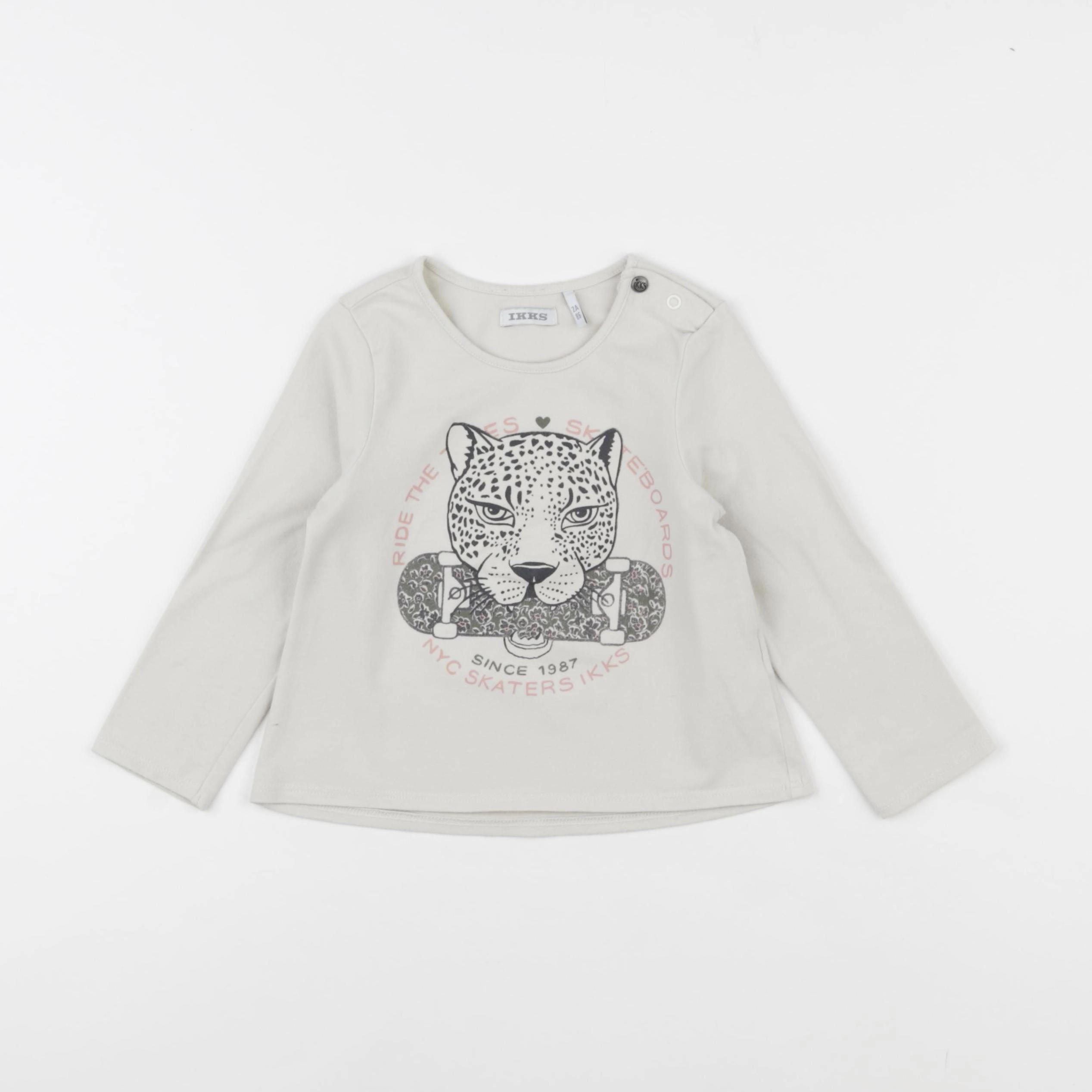 IKKS - tee-shirt beige - 2 ans