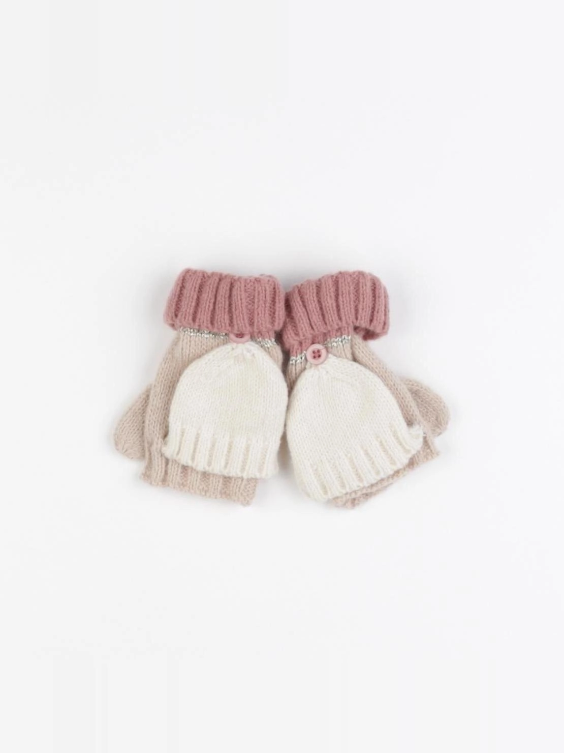 Vertbaudet - moufles beige - 2/3 ans