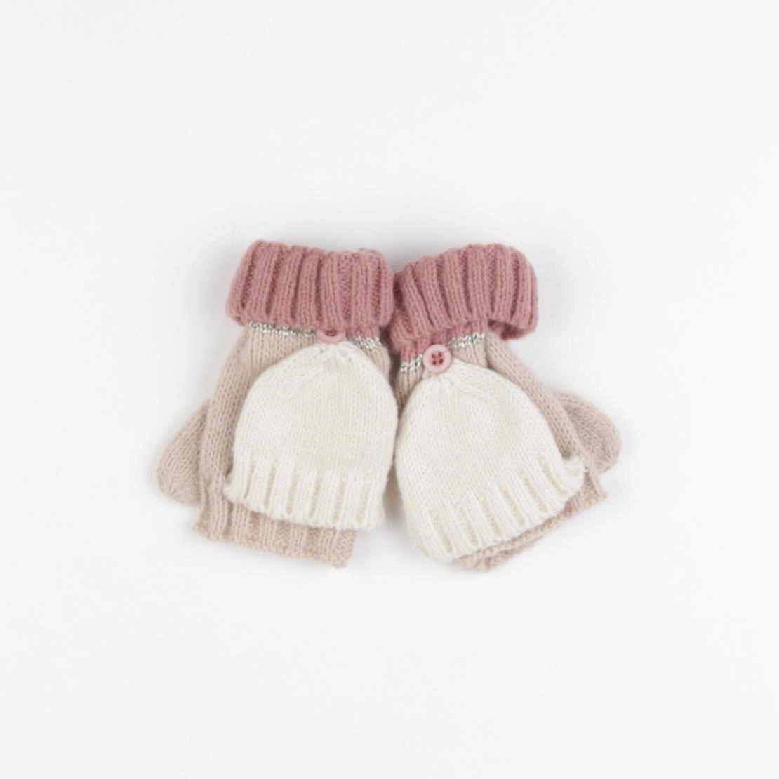 Vertbaudet - moufles beige - 2/3 ans