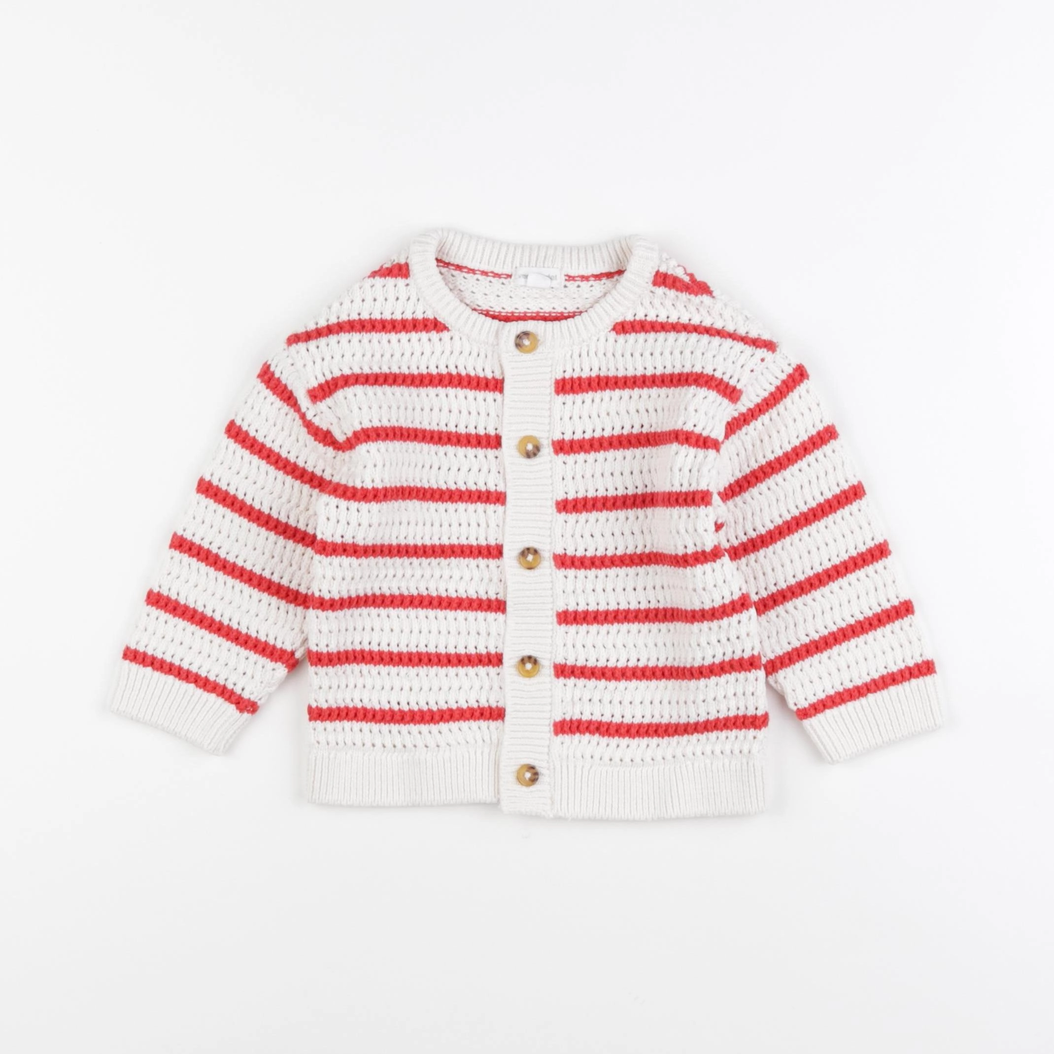 Vertbaudet - gilet beige - 18 mois