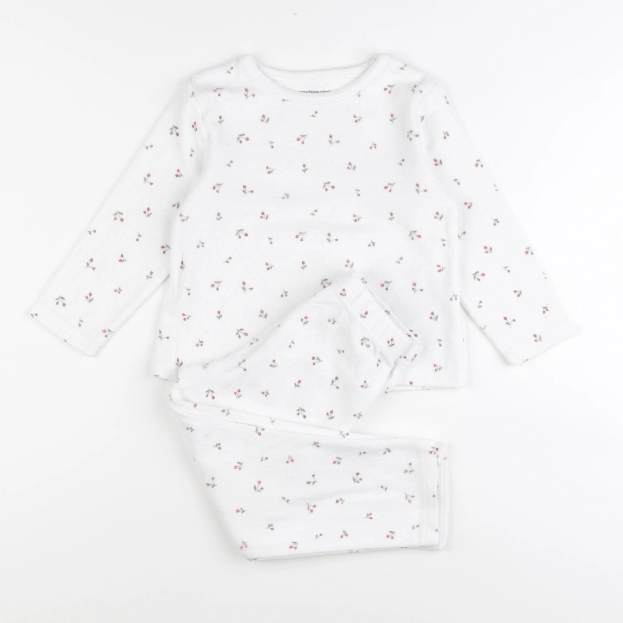 Vertbaudet - pyjama velours blanc - 3 ans