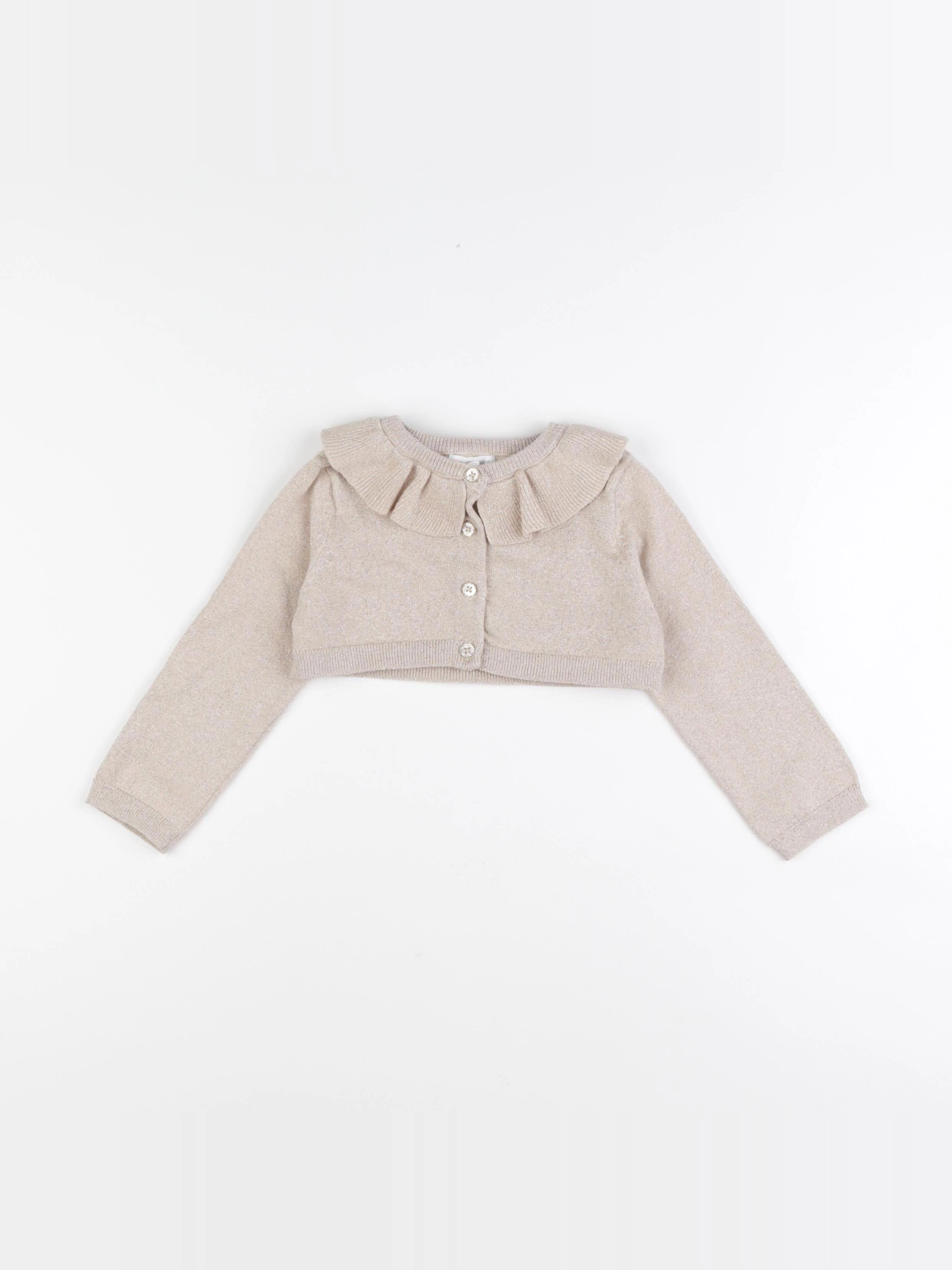 Vertbaudet - gilet beige - 2 ans