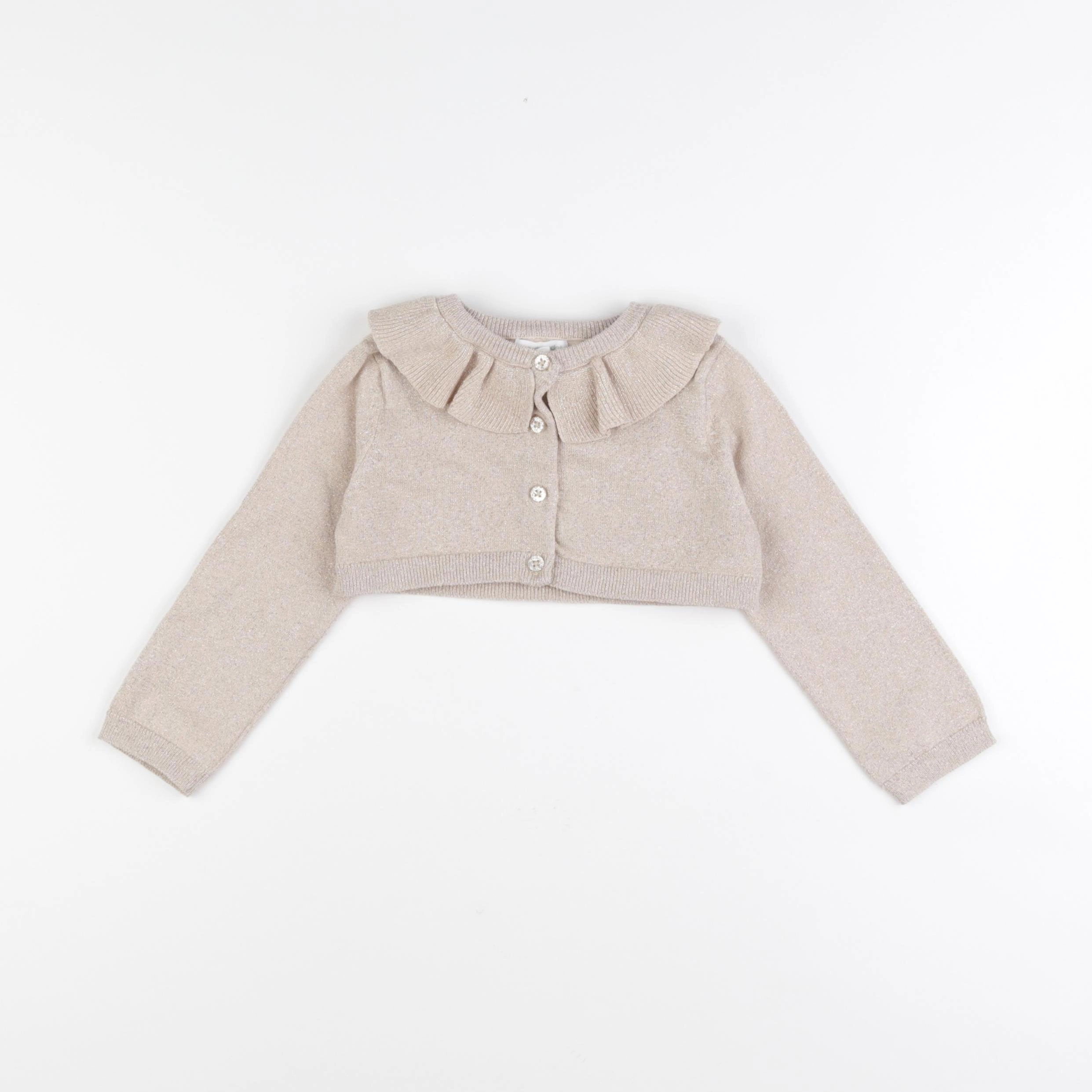 Vertbaudet - gilet beige - 2 ans