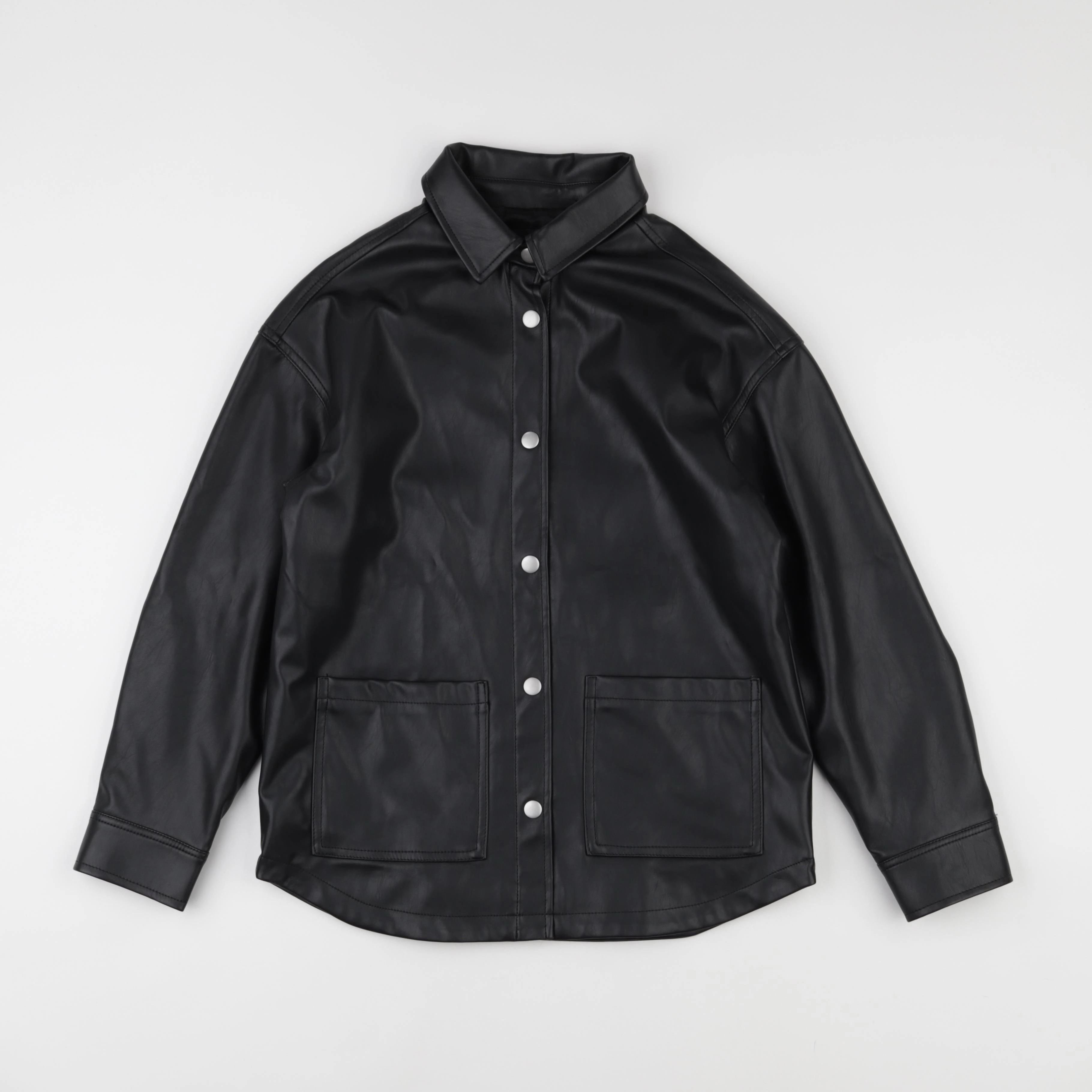 IKKS - veste simili cuir noir - 12 ans