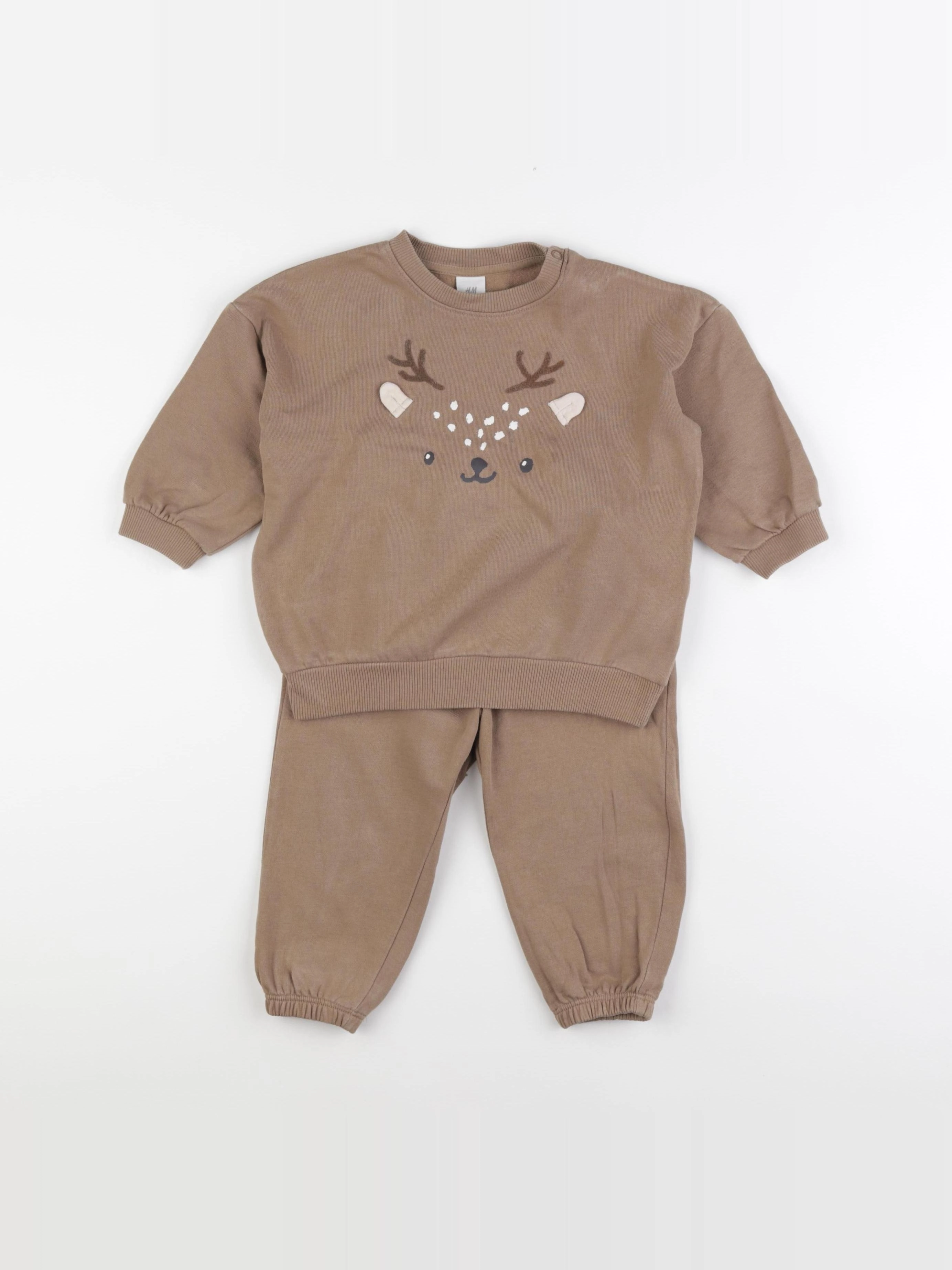 H&M - ensemble marron - 12/18 mois