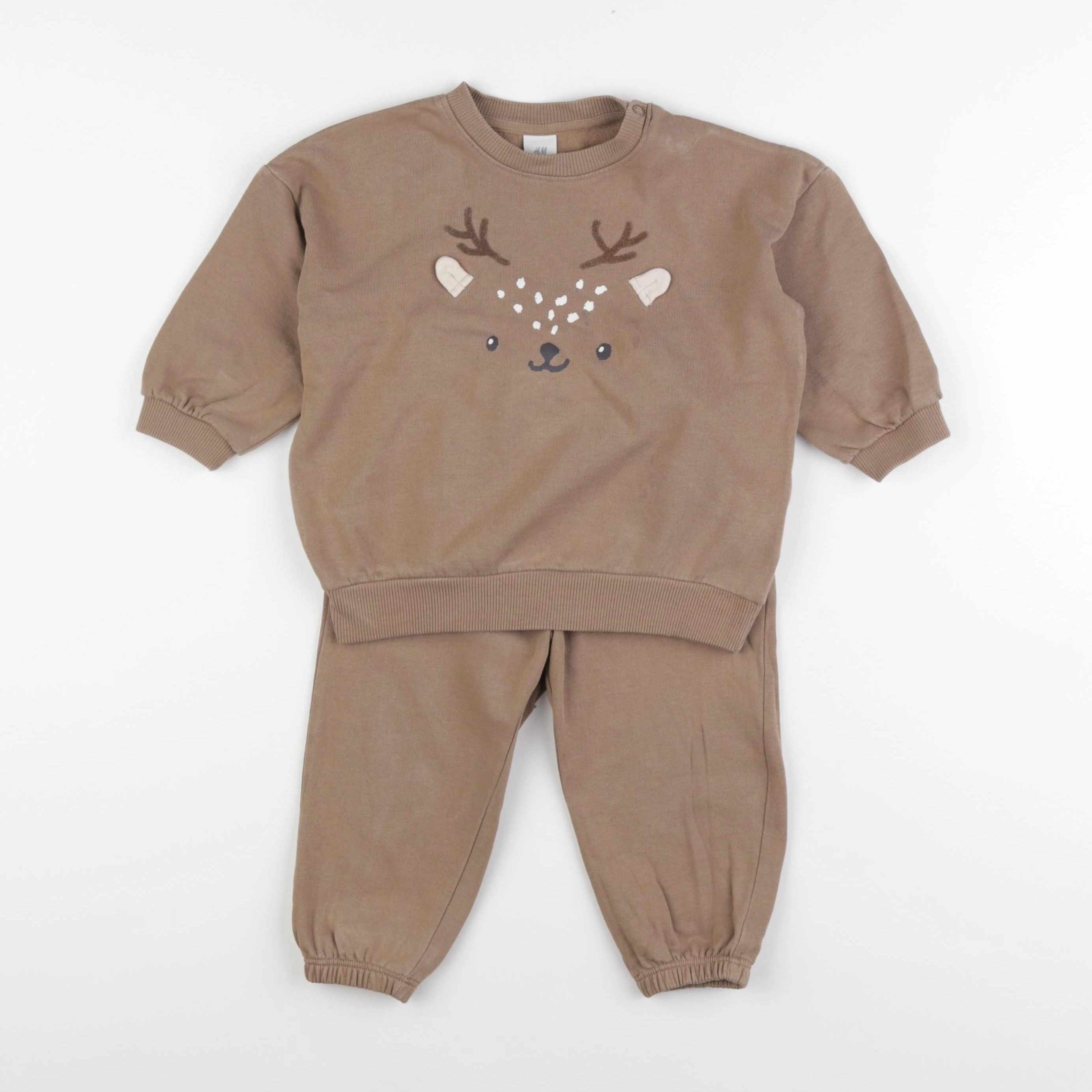 H&M - ensemble marron - 12/18 mois