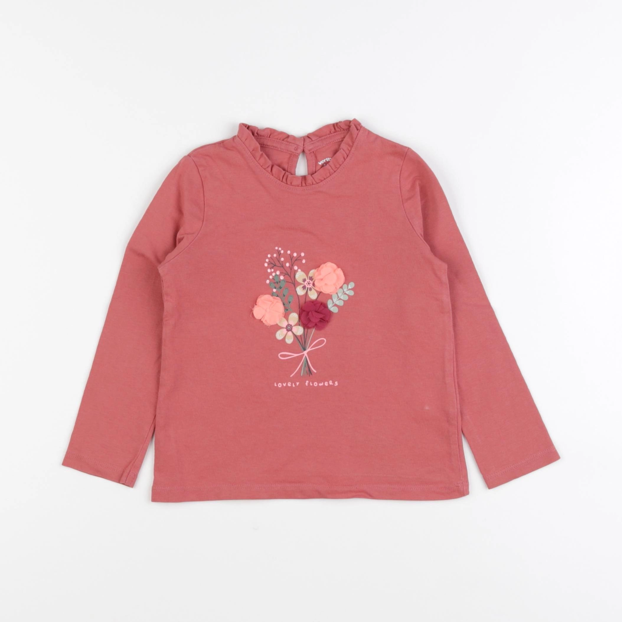 Vertbaudet - tee-shirt rouge - 2 ans