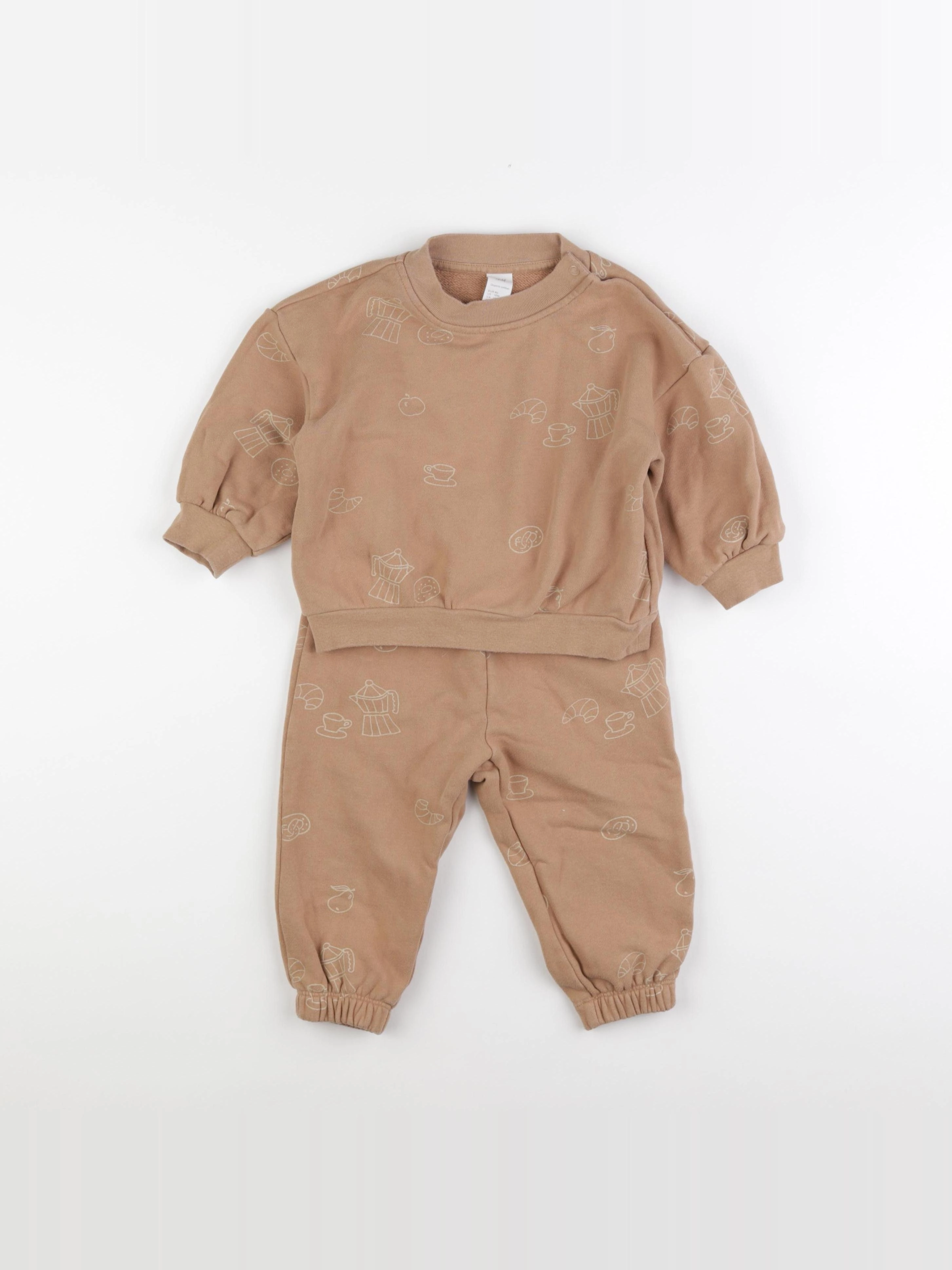 H&M - ensemble marron - 12/18 mois