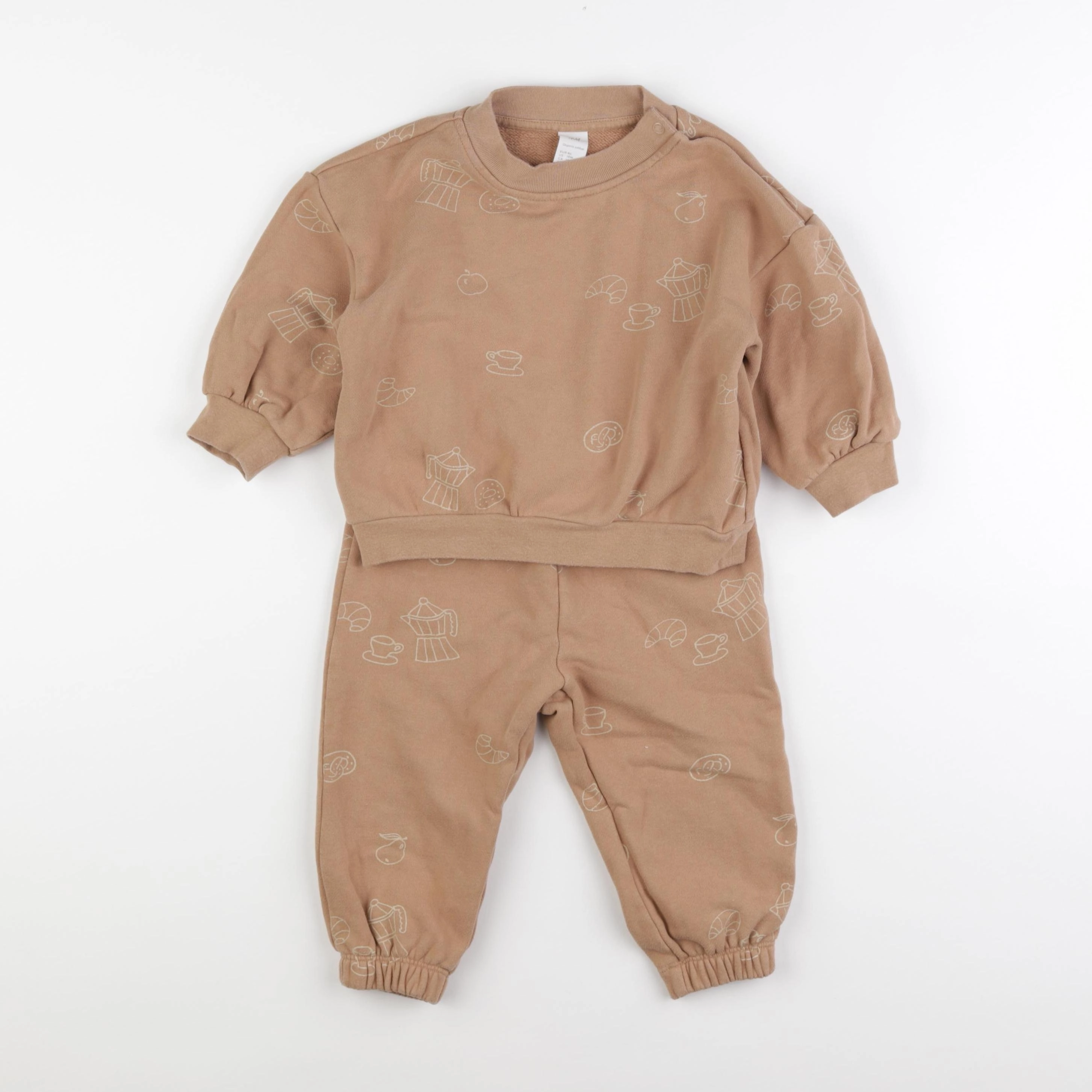 H&M - ensemble marron - 12/18 mois