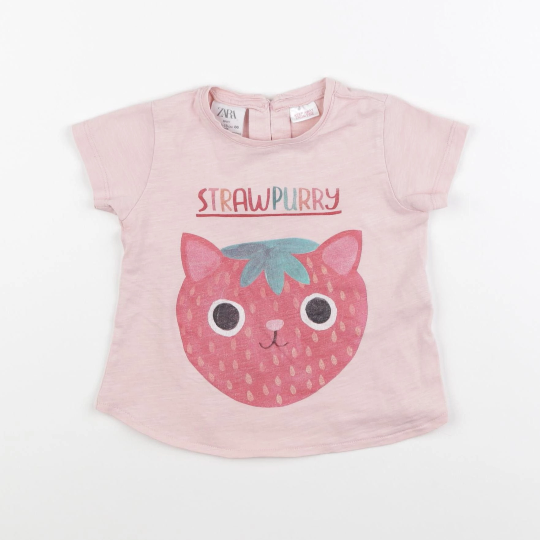 Zara - tee-shirt rose - 12/18 mois