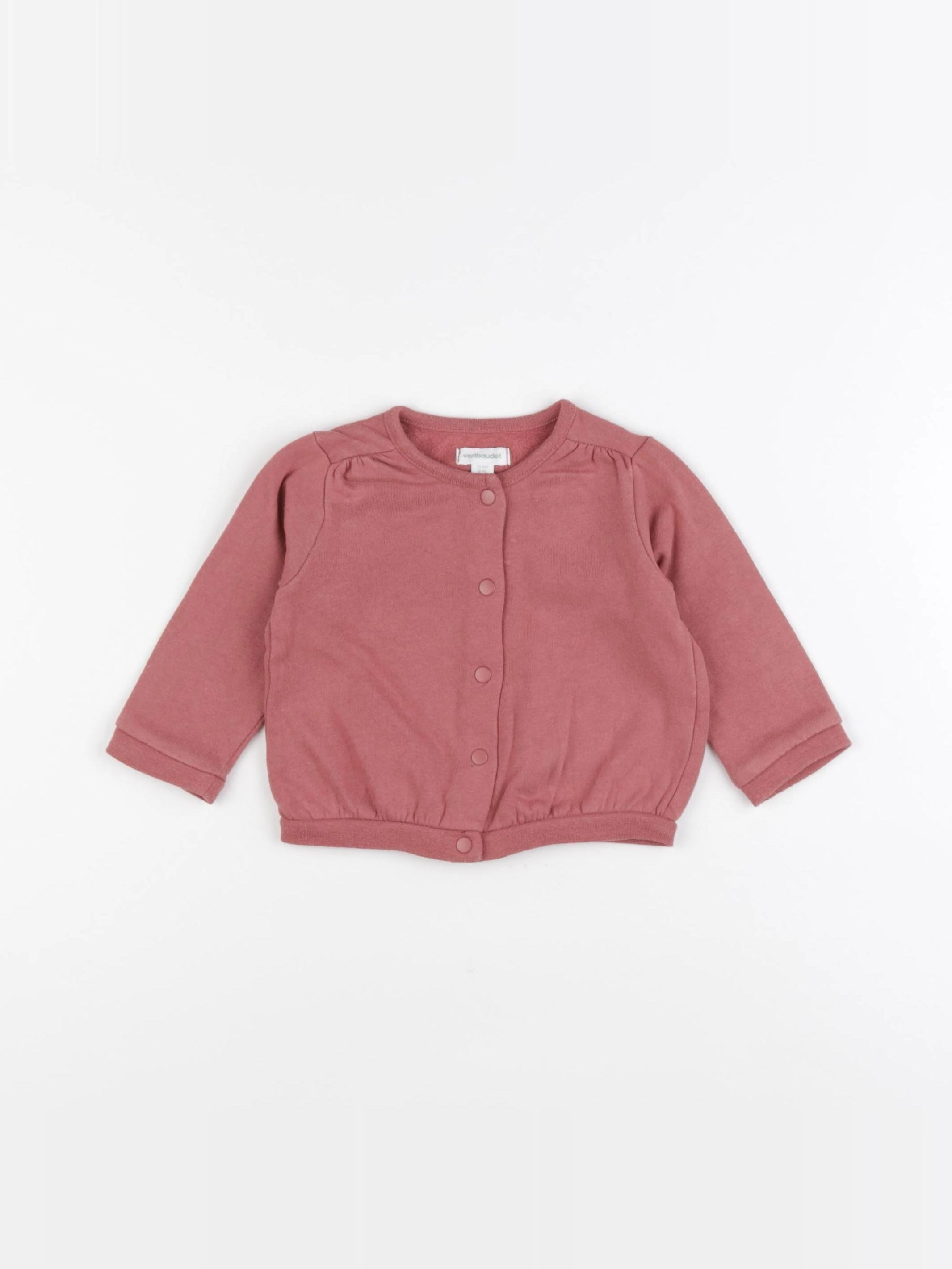 Vertbaudet - sweat rouge - 9 mois