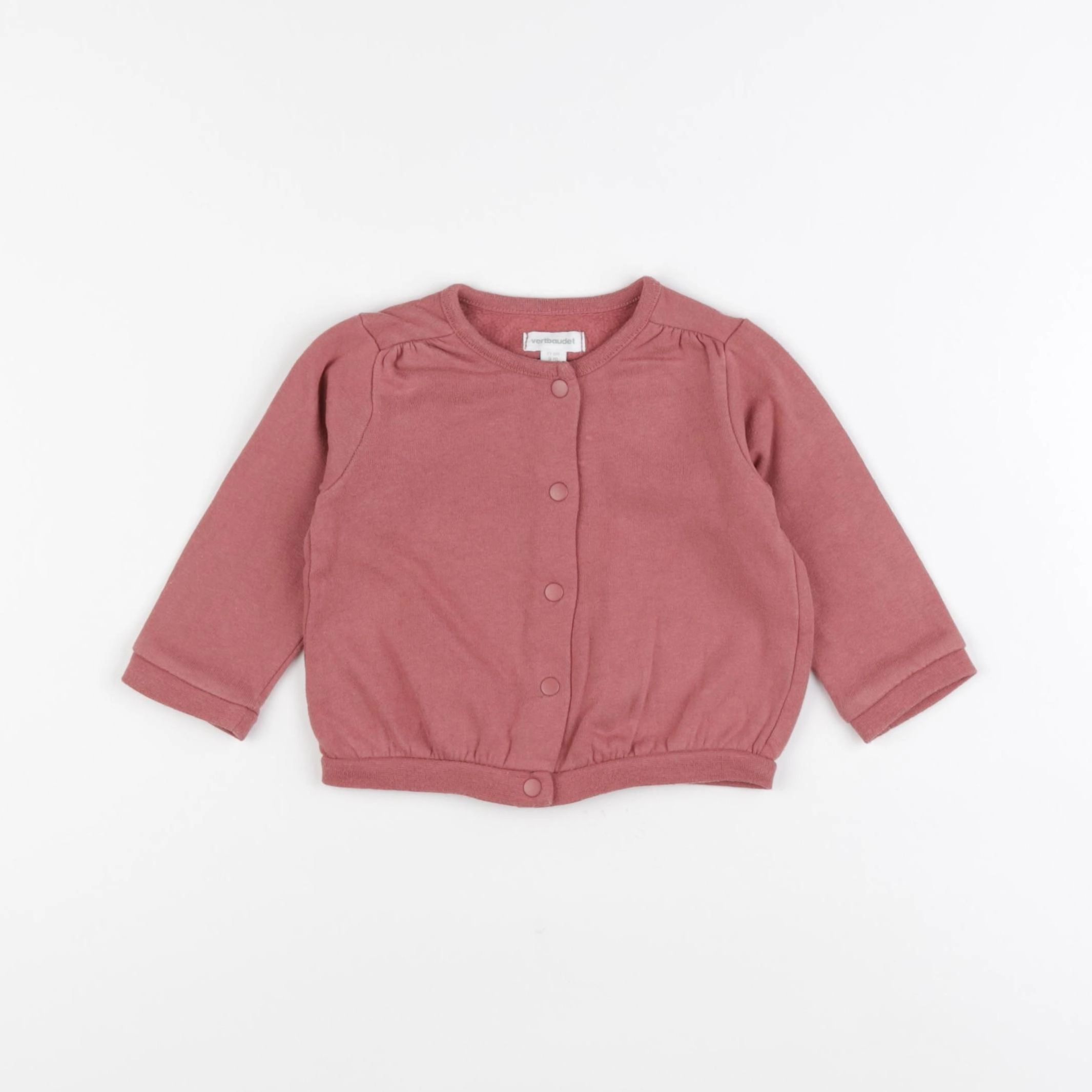 Vertbaudet - sweat rouge - 9 mois