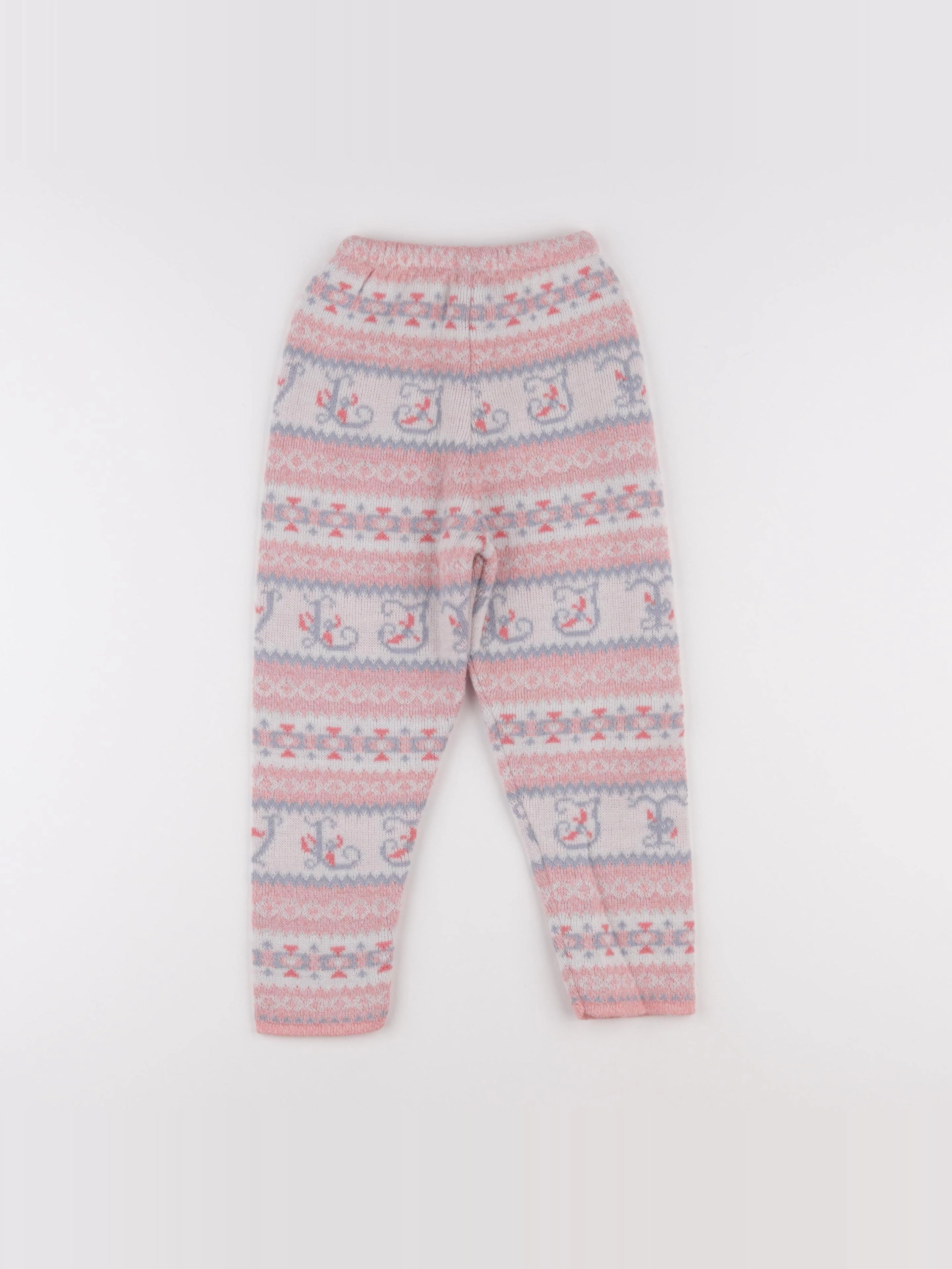 Vintage - legging bleu, blanc, rose - 6 ans