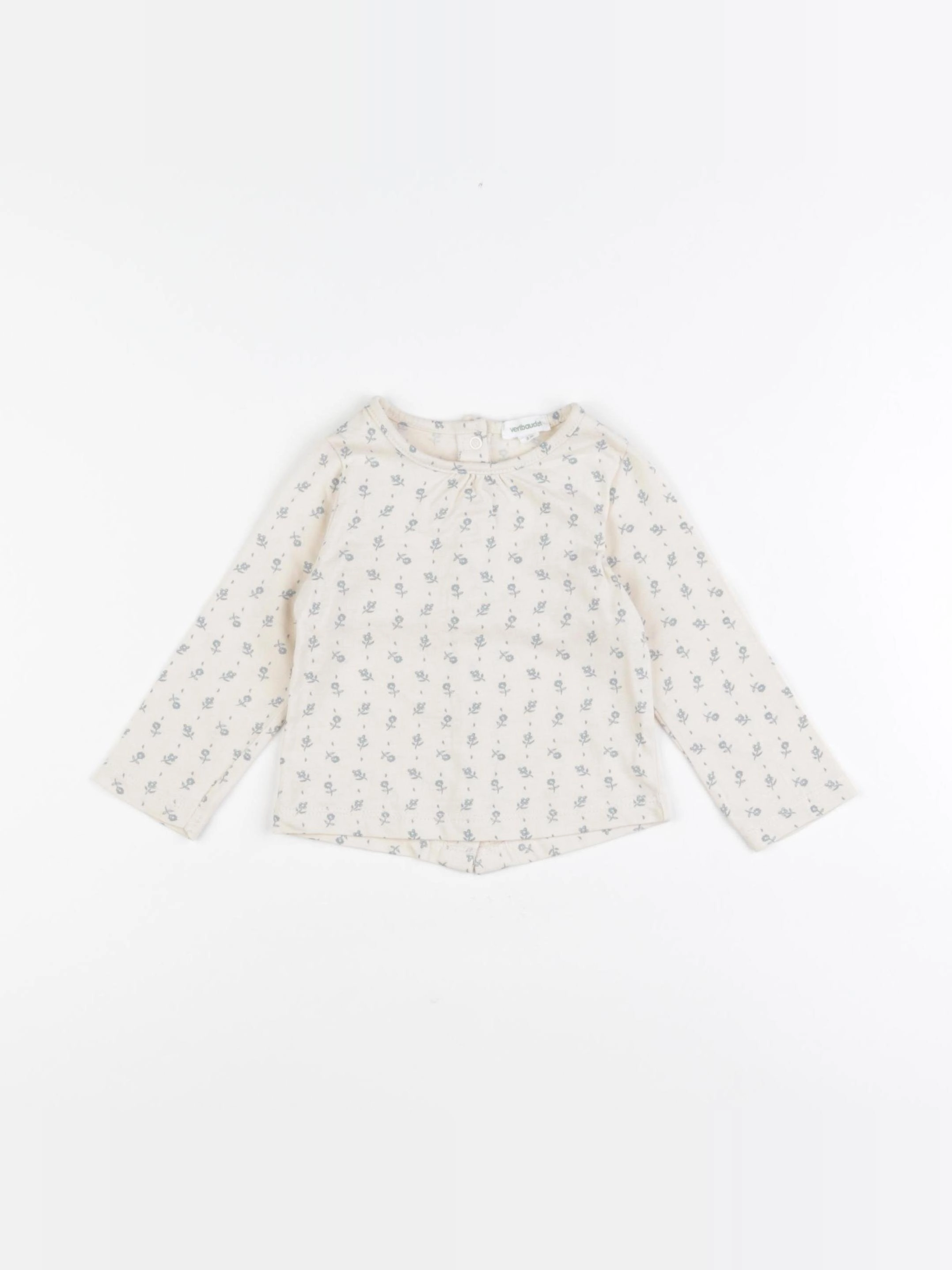 Vertbaudet - tee-shirt beige - 9 mois
