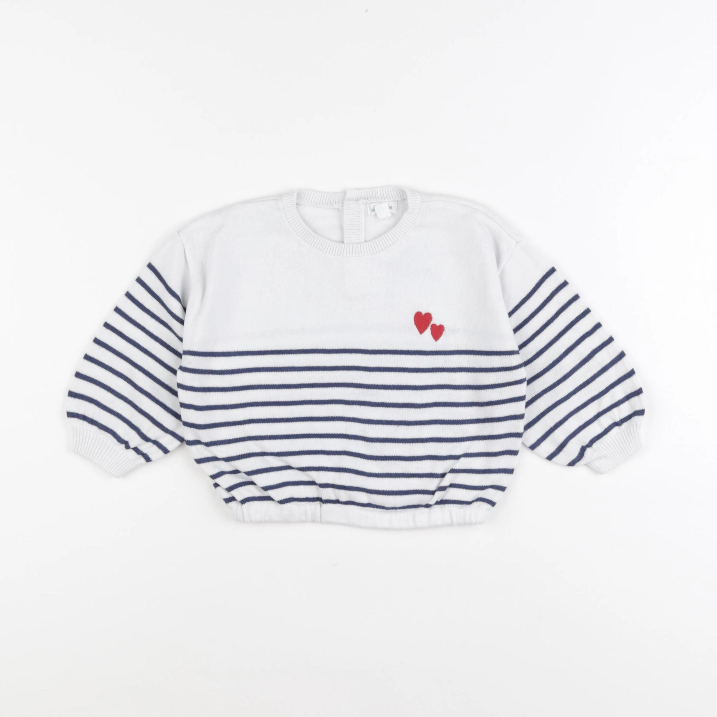 Vertbaudet - pull bleu - 9 mois
