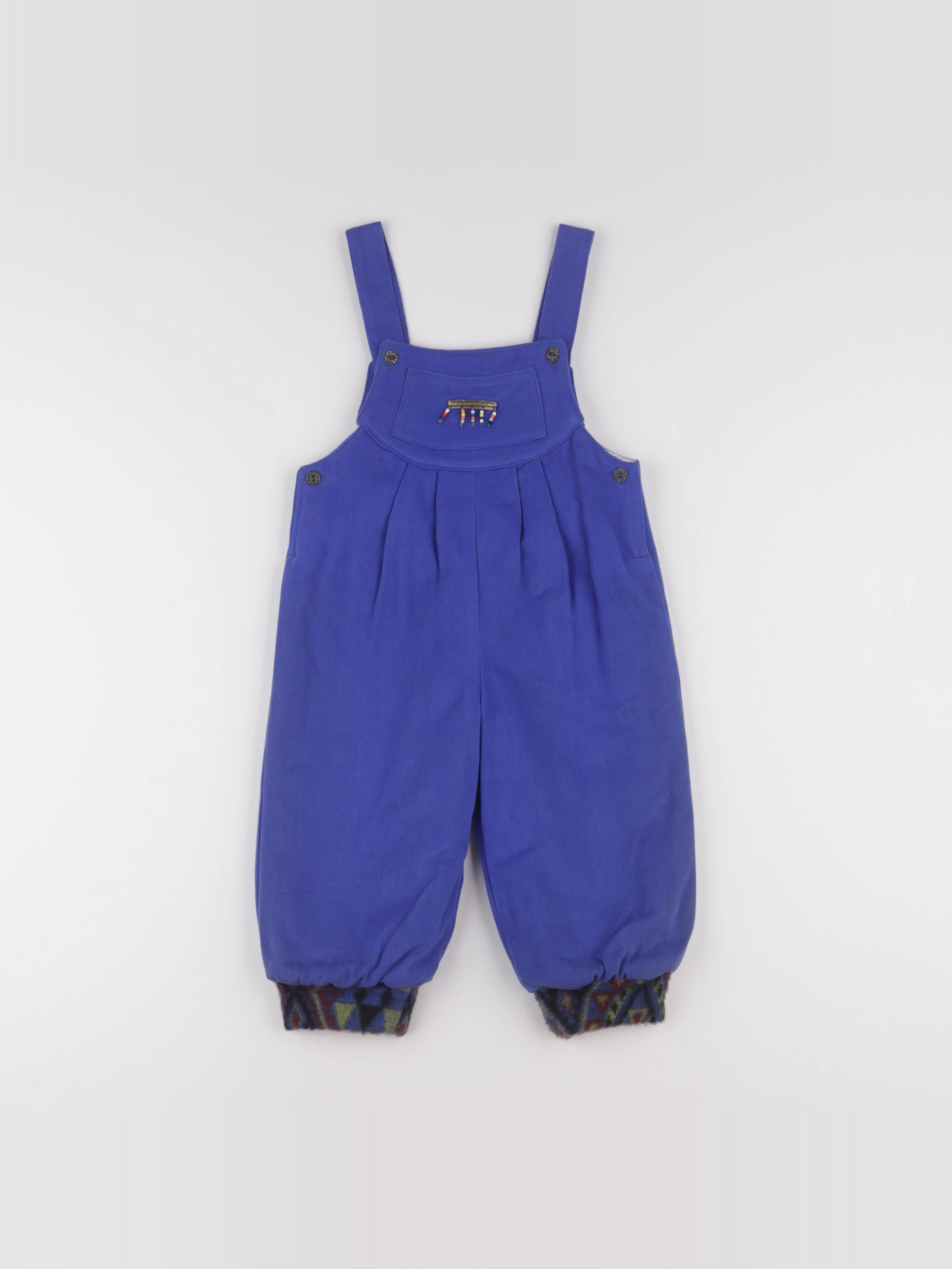 Vintage - salopette doublé bleu - 3 ans