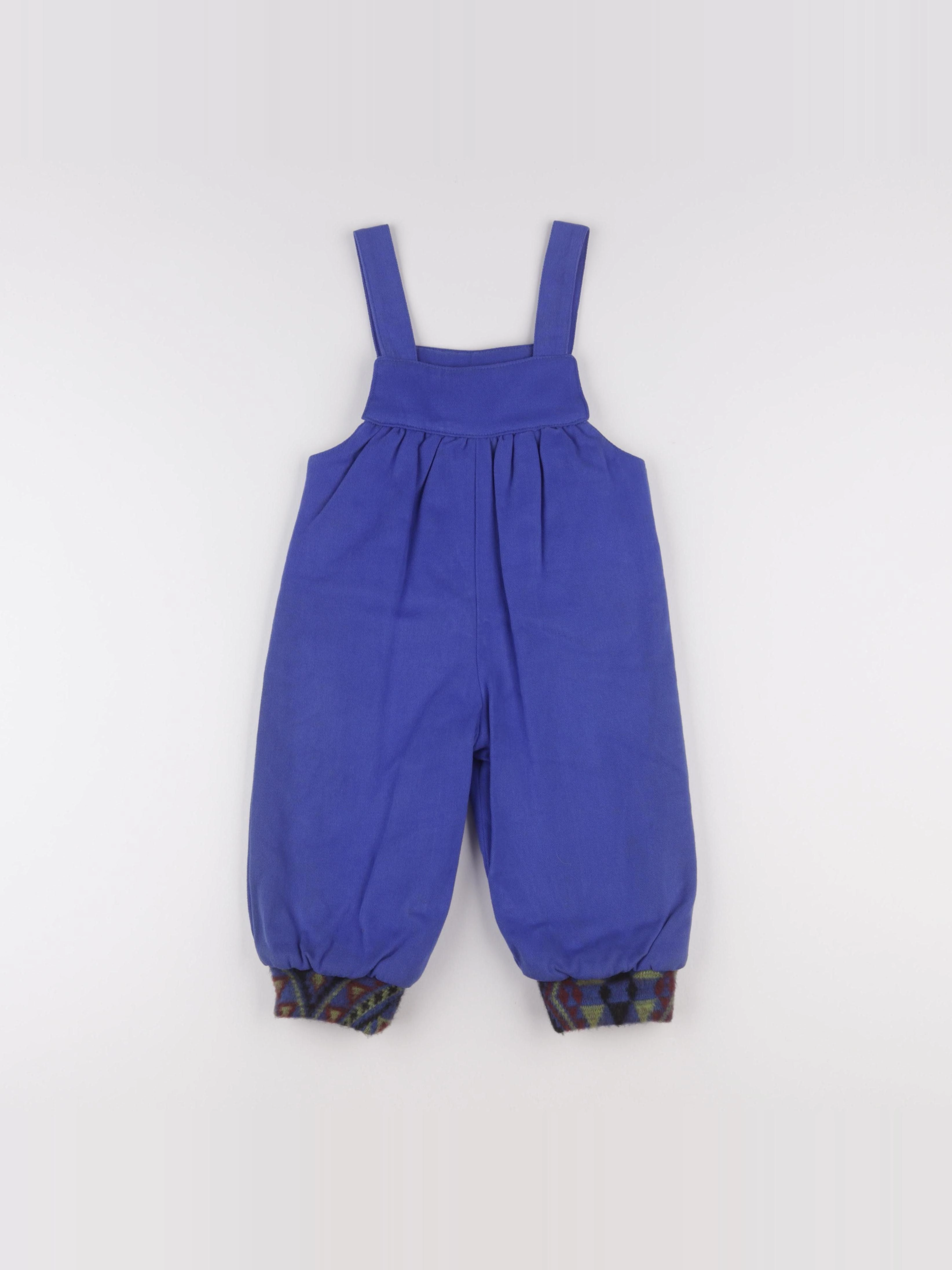 Vintage - salopette doublé bleu - 3 ans