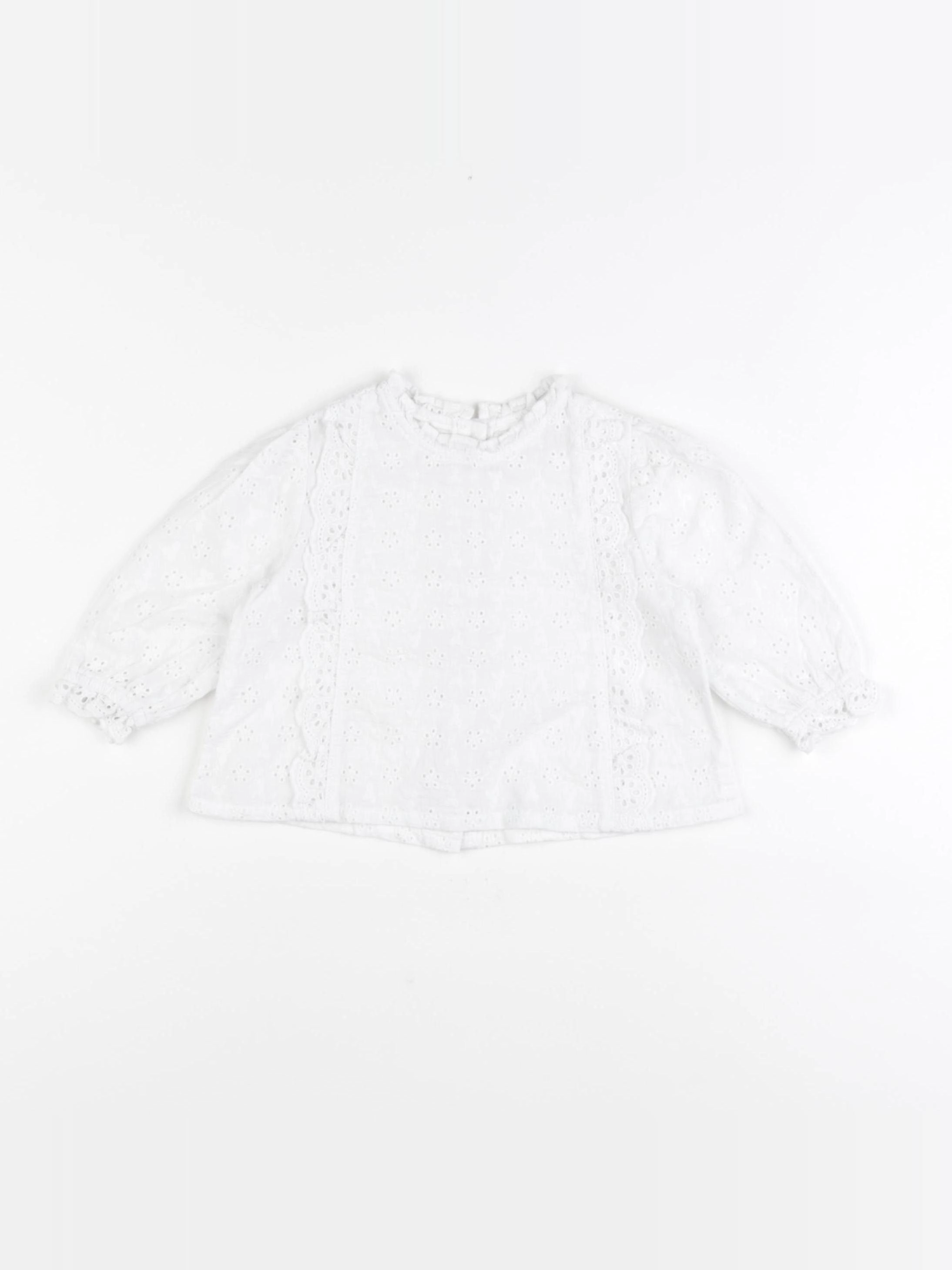 Vertbaudet - blouse blanc - 9 mois