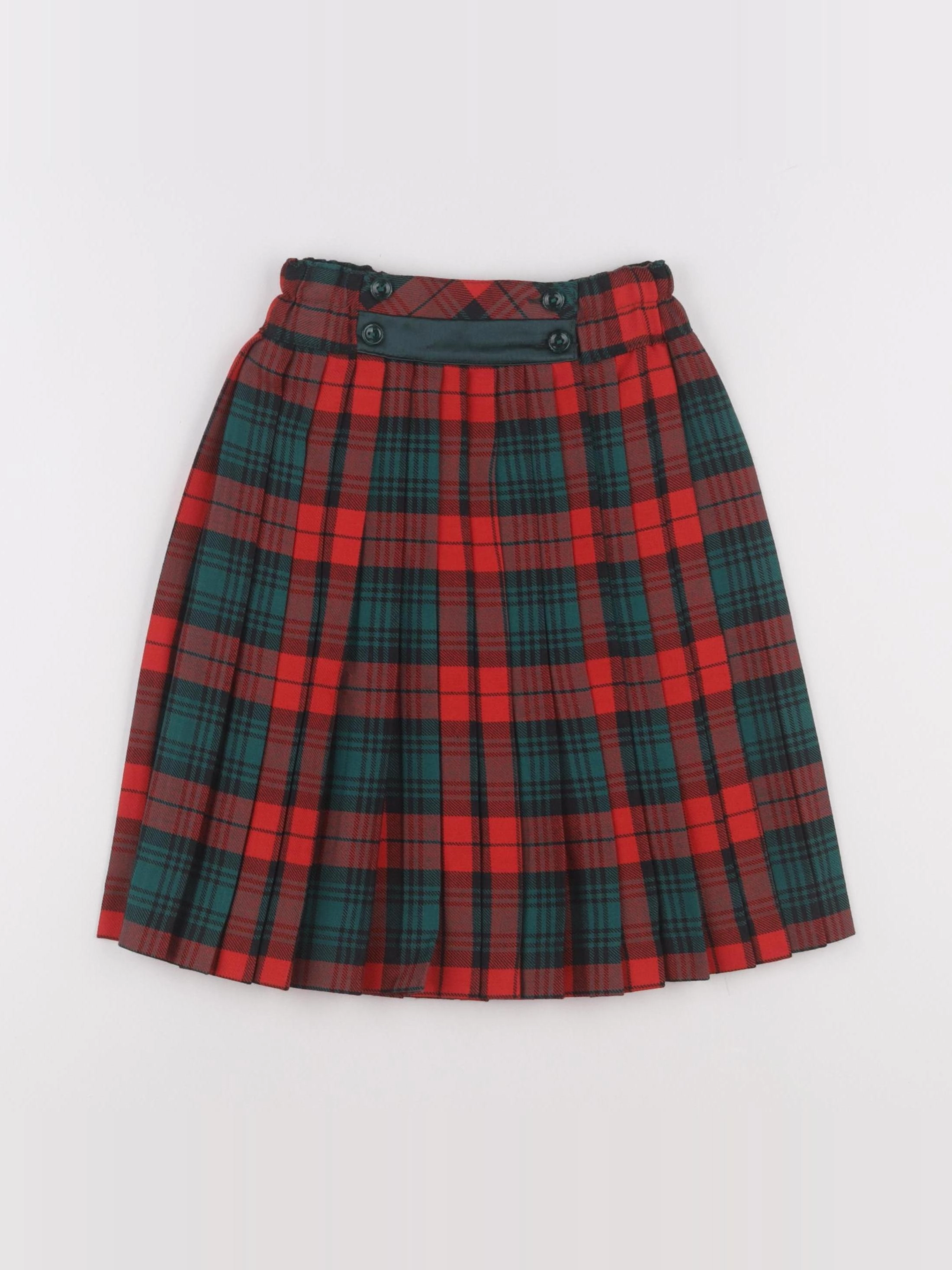 Vintage - jupe rouge, vert - 4 ans