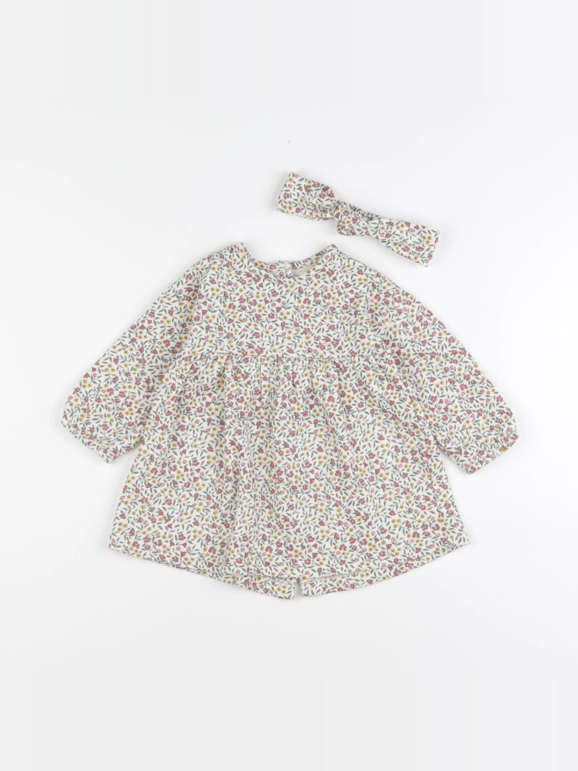 Vertbaudet - robe multicolore - 9 mois