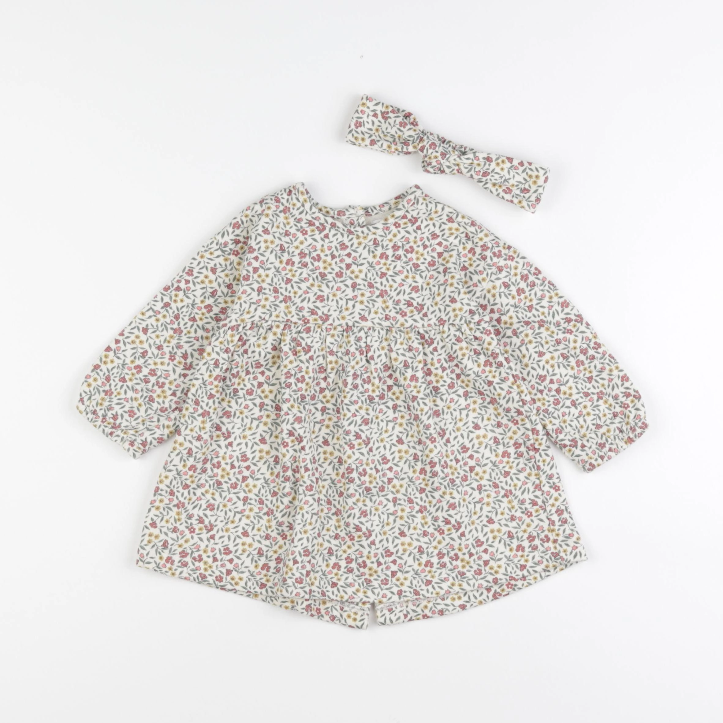 Vertbaudet - robe multicolore - 9 mois