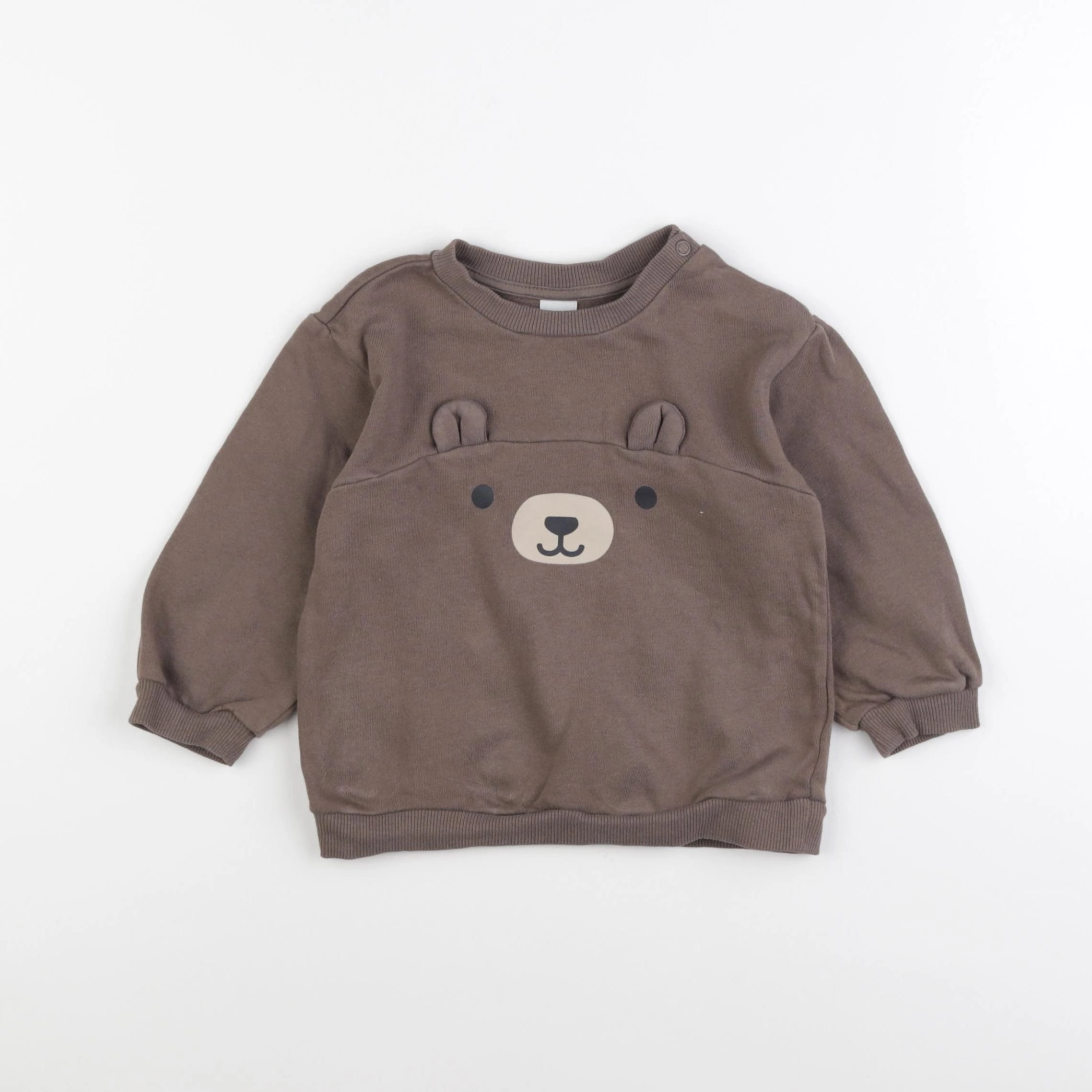 H&M - sweat marron - 12/18 mois