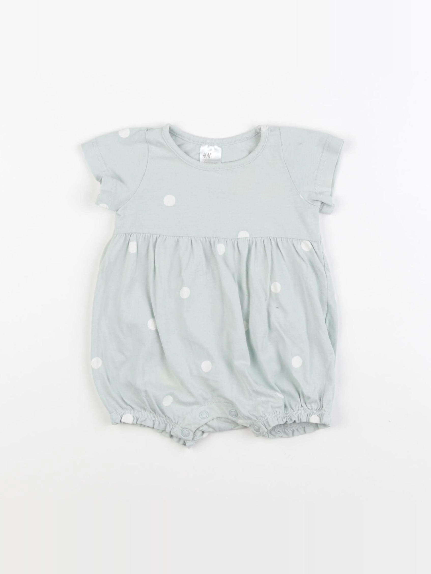 H&M - combinaison vert - 1/2 mois