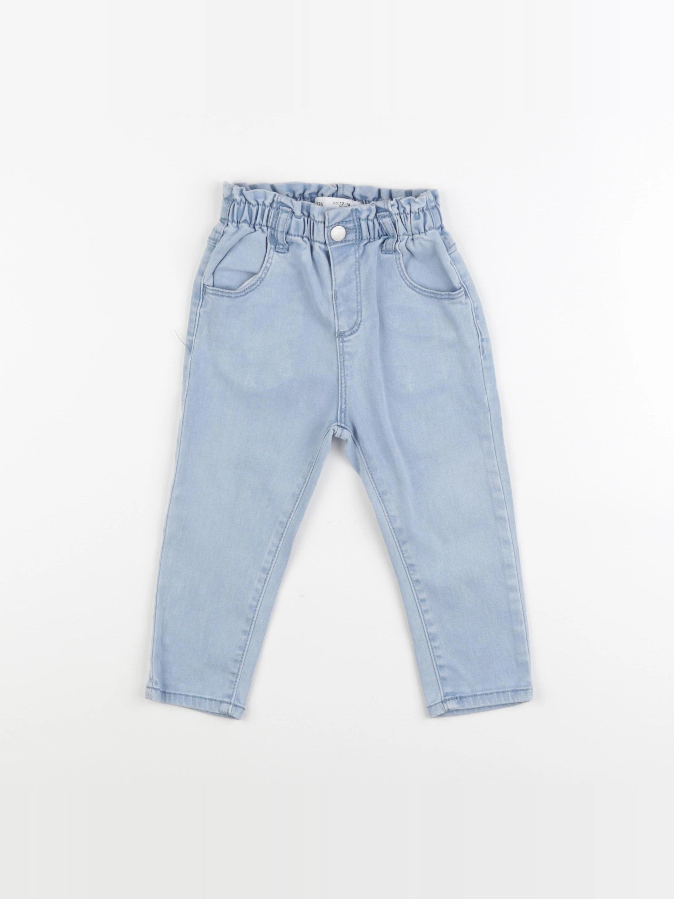 H&M - jean bleu - 12/18 mois